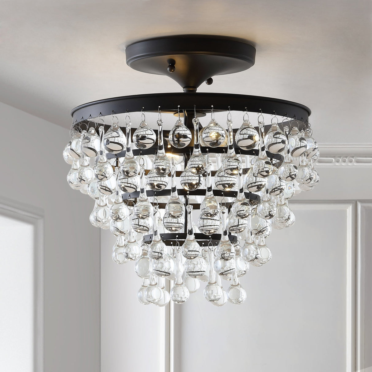 Toronto metal/crystal led flush mount - Tuesday Morning - Flush Mounts