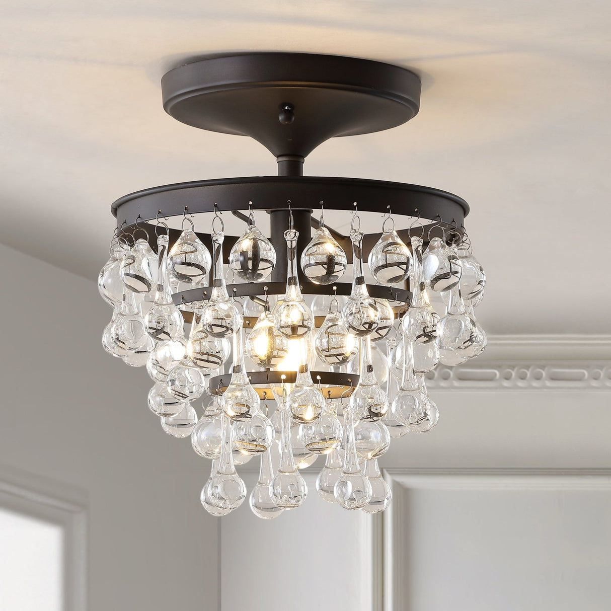 Toronto metal/crystal led flush mount - Tuesday Morning - Flush Mounts
