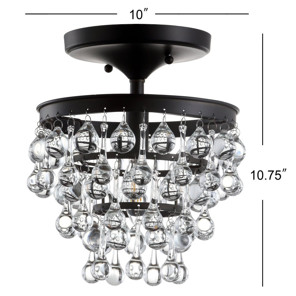 Toronto metal/crystal led flush mount - Tuesday Morning - Flush Mounts