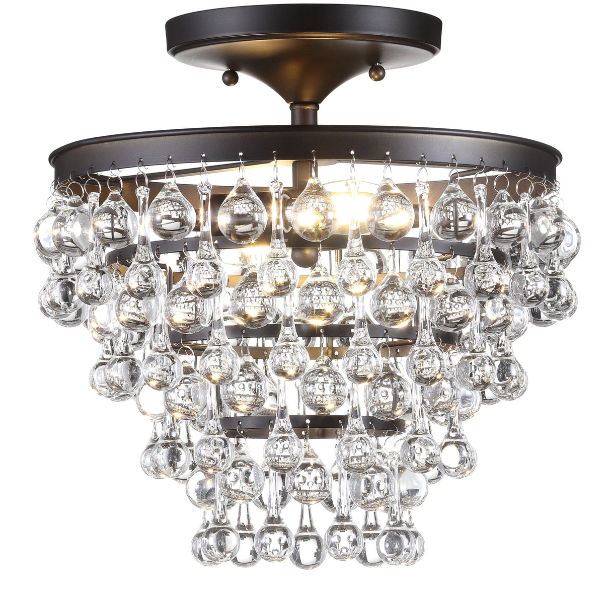 Toronto metal/crystal led flush mount - Tuesday Morning - Flush Mounts