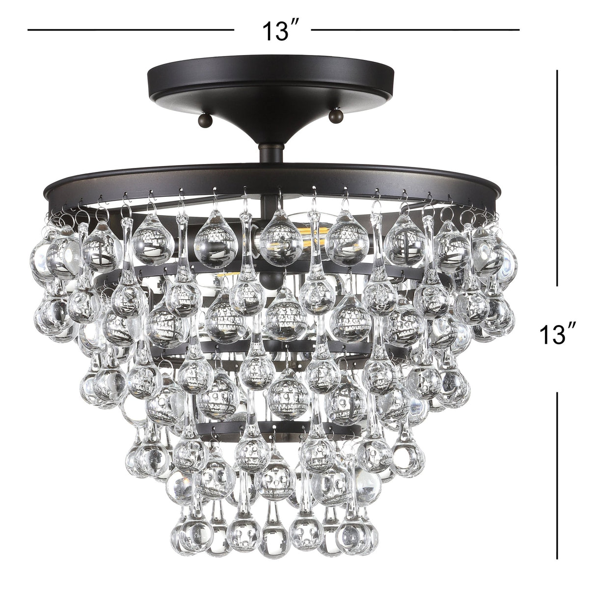 Toronto metal/crystal led flush mount - Tuesday Morning - Flush Mounts