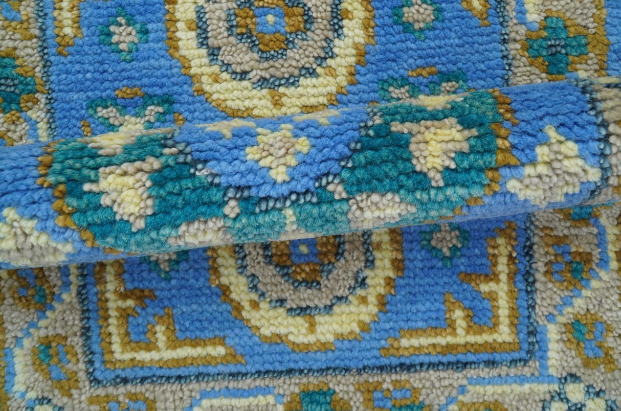Traditional Khotan Design Blue 2x3 Wool Area Rug