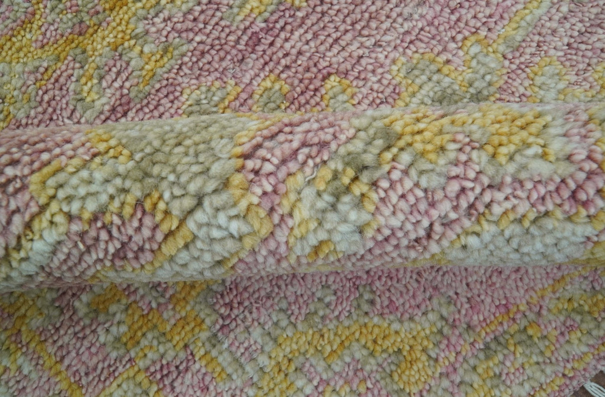 Traditional Turkish Design Pink Hand Knotted 3X5 Wool Rug