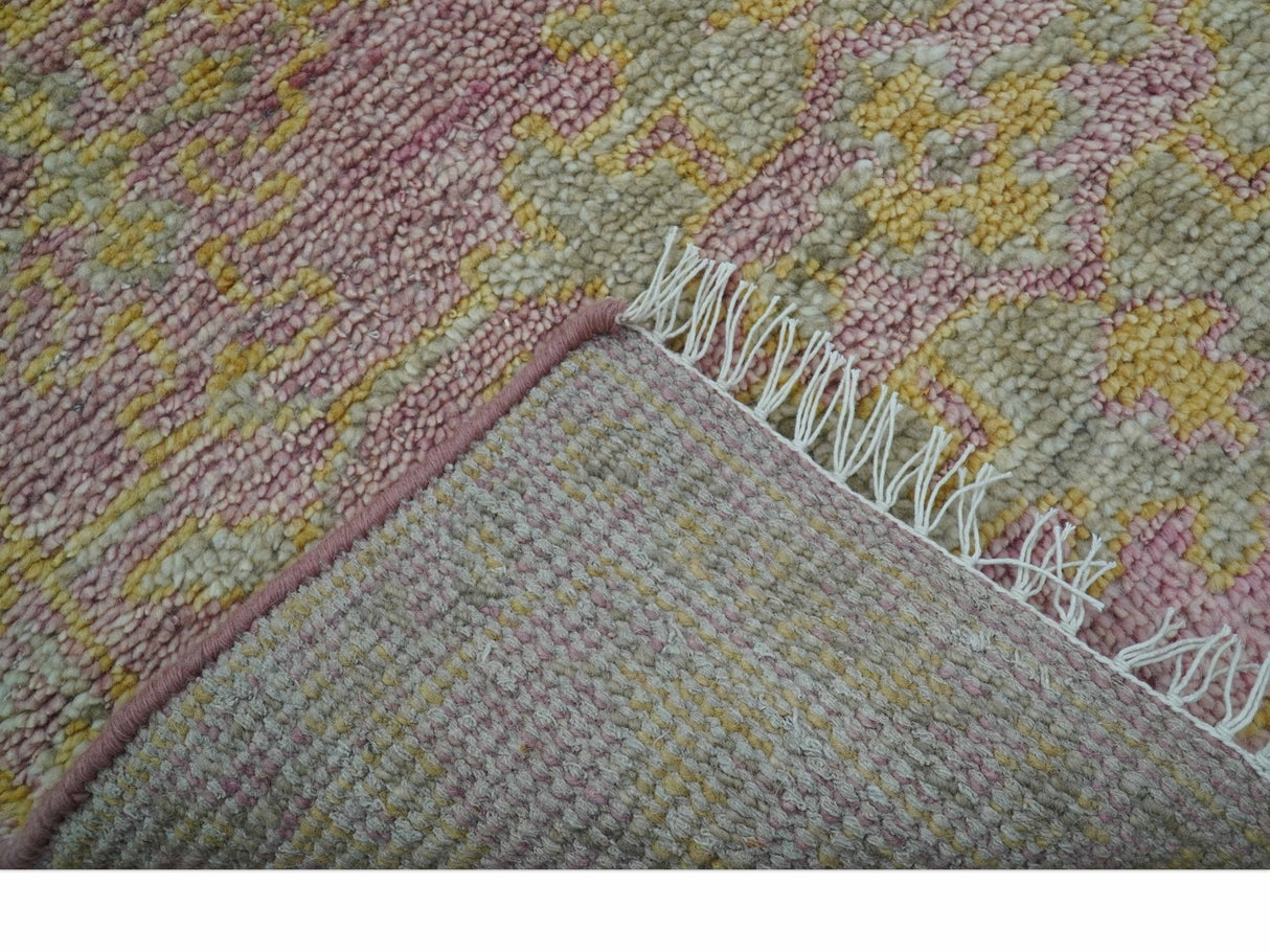 Traditional Turkish Design Pink Hand Knotted 3X5 Wool Rug
