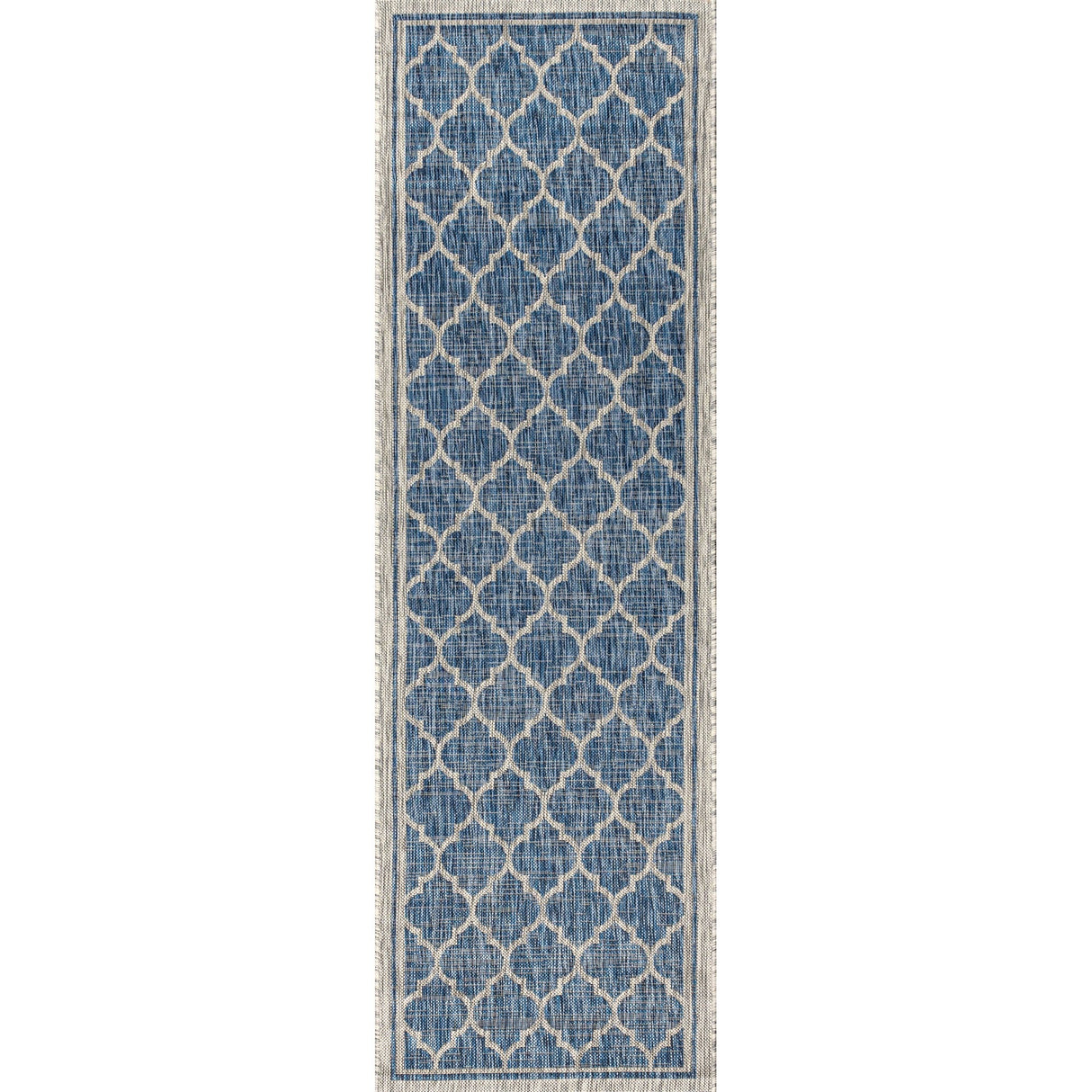 Trebol Moroccan Trellis Textured Weave Indoor/Outdoor Runner Rug - Tuesday Morning - Runner Rugs