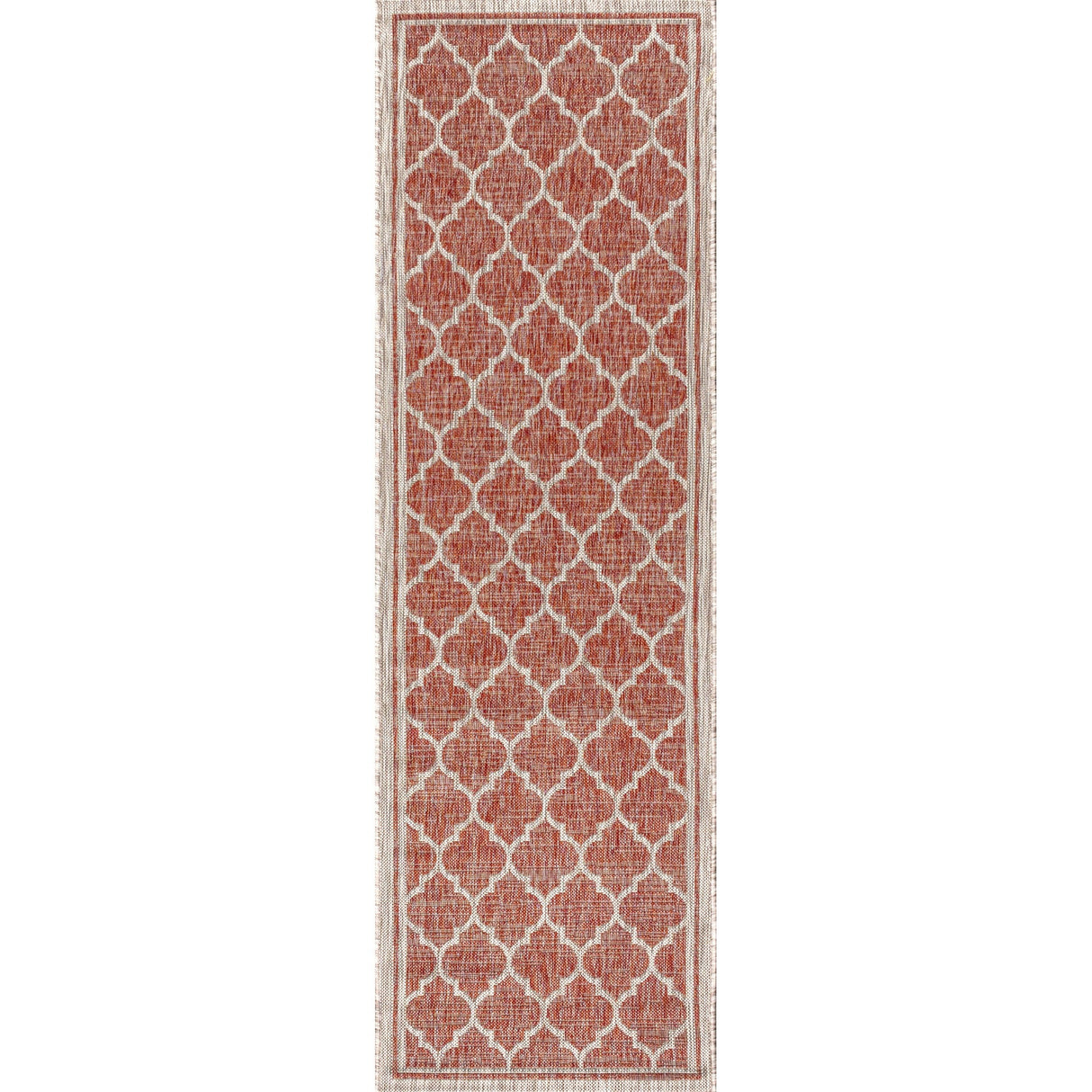 Trebol Moroccan Trellis Textured Weave Indoor/Outdoor Runner Rug - Tuesday Morning - Runner Rugs