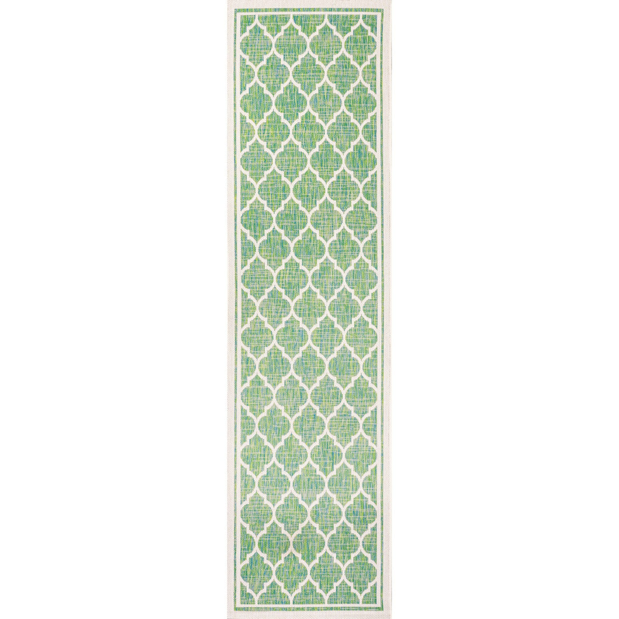 Trebol Moroccan Trellis Textured Weave Indoor/Outdoor Runner Rug - Tuesday Morning - Runner Rugs