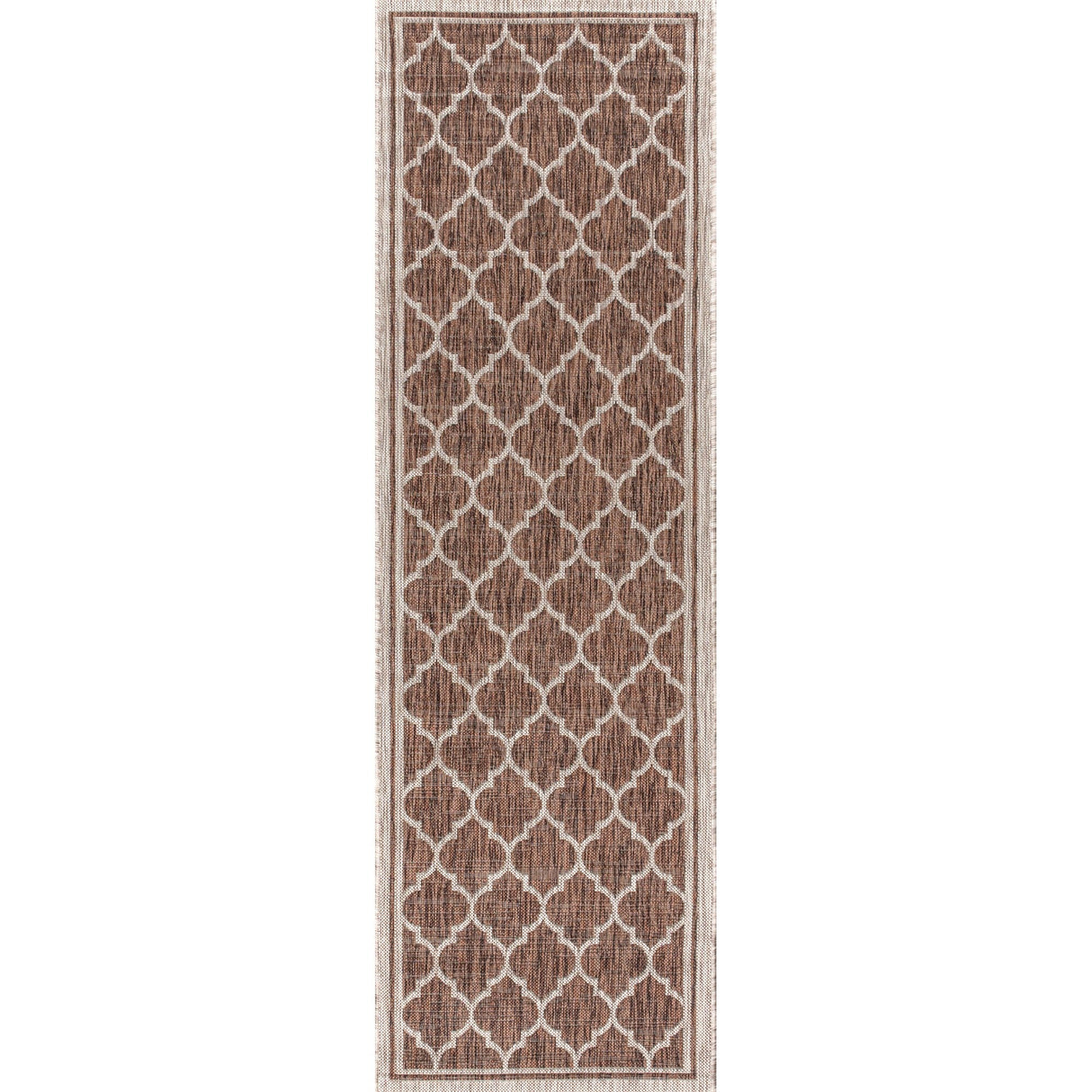 Trebol Moroccan Trellis Textured Weave Indoor/Outdoor Runner Rug - Tuesday Morning - Runner Rugs