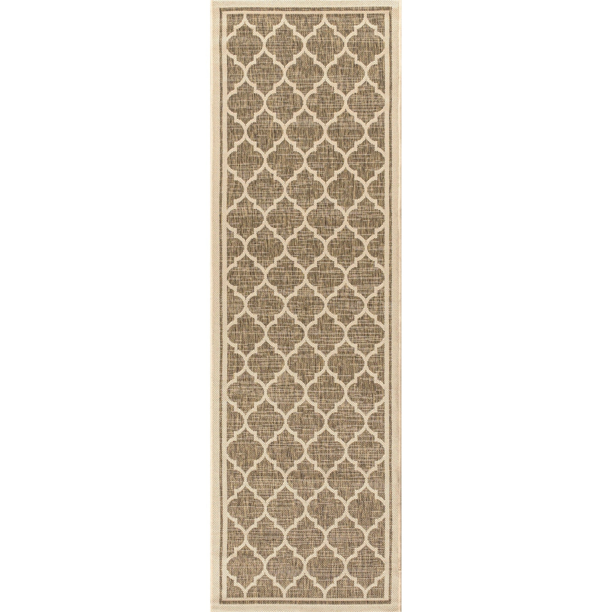 Trebol Moroccan Trellis Textured Weave Indoor/Outdoor Runner Rug - Tuesday Morning - Runner Rugs