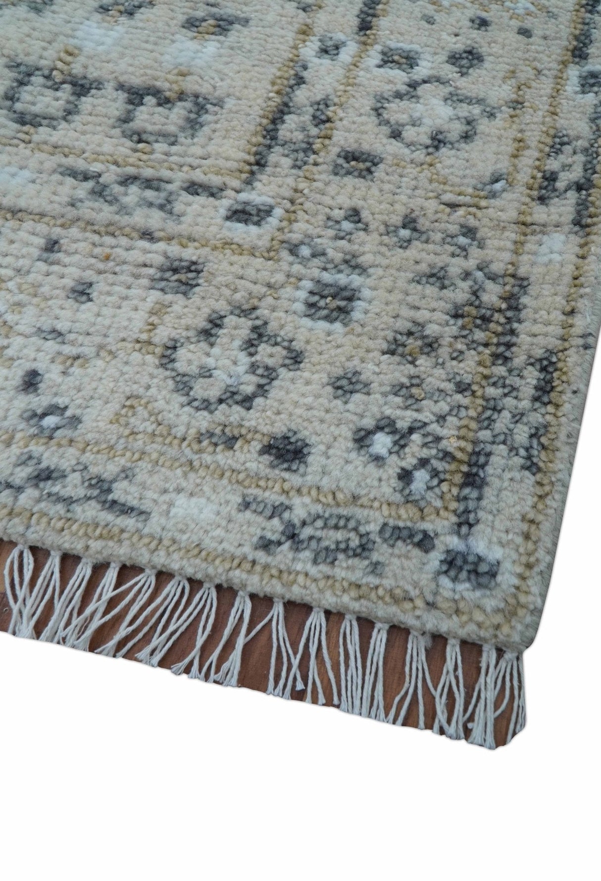 Tree of life Beige Traditional Style Hand knotted 4x6 Wool Area Rug