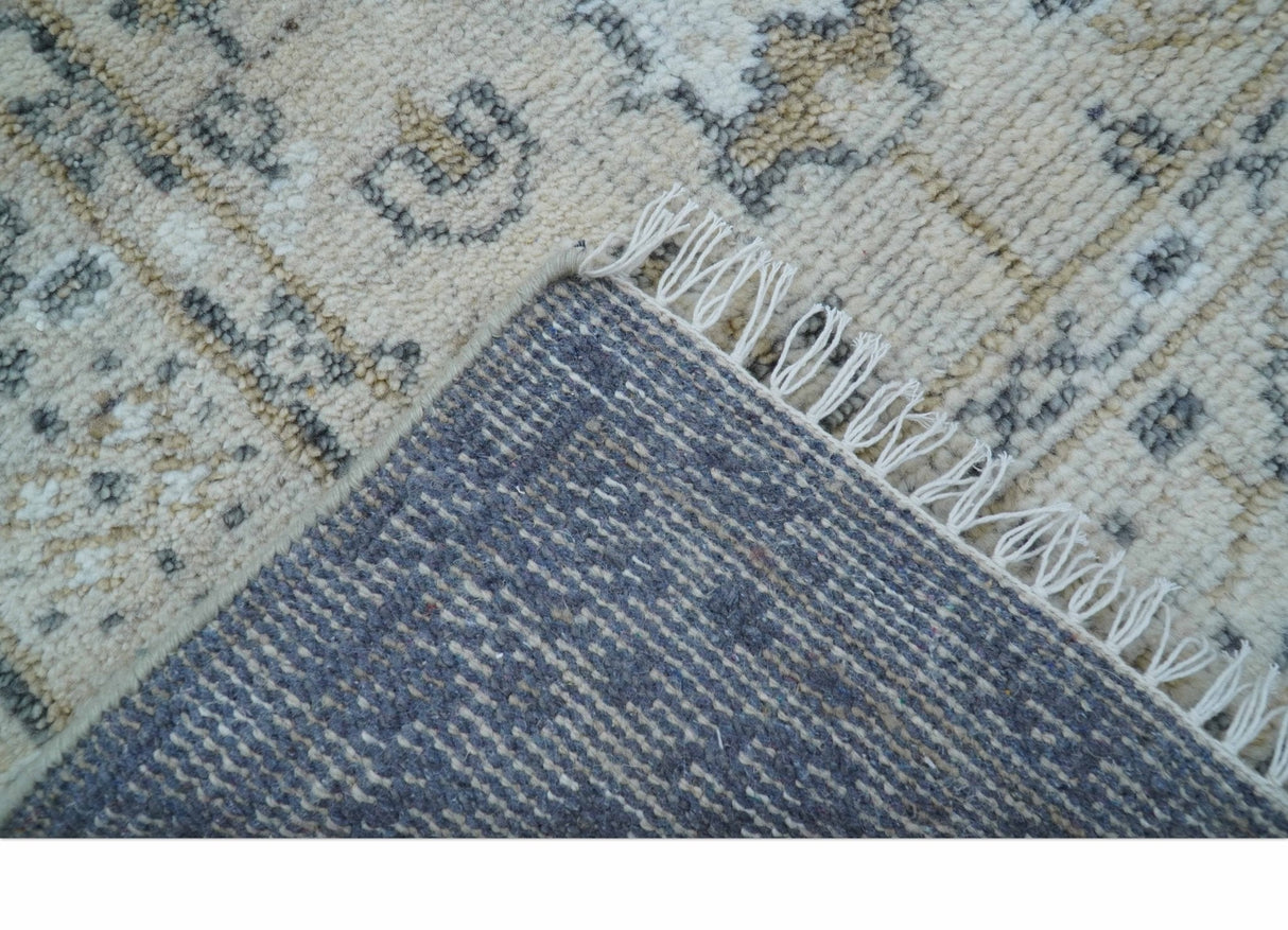 Tree of life Beige Traditional Style Hand knotted 4x6 Wool Area Rug