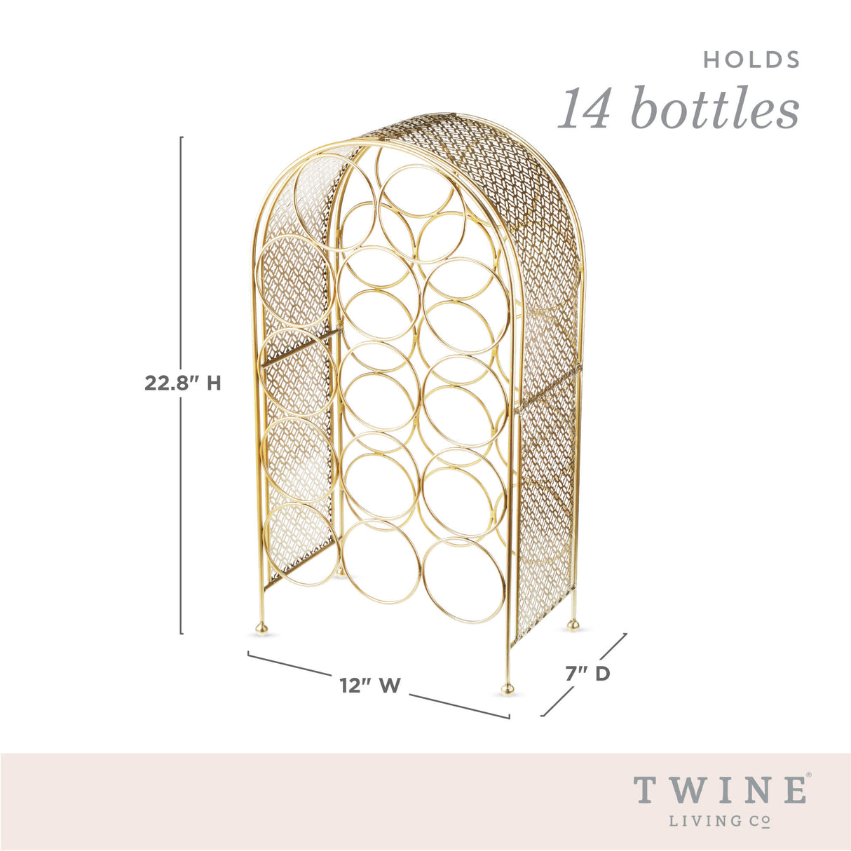 Trellis 14 bottle wine rack by twine