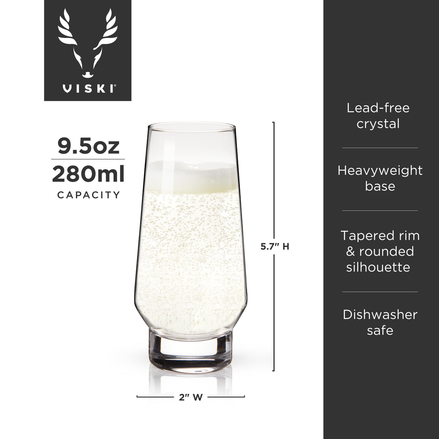 Raye weighted stemless champagne flutes viski®