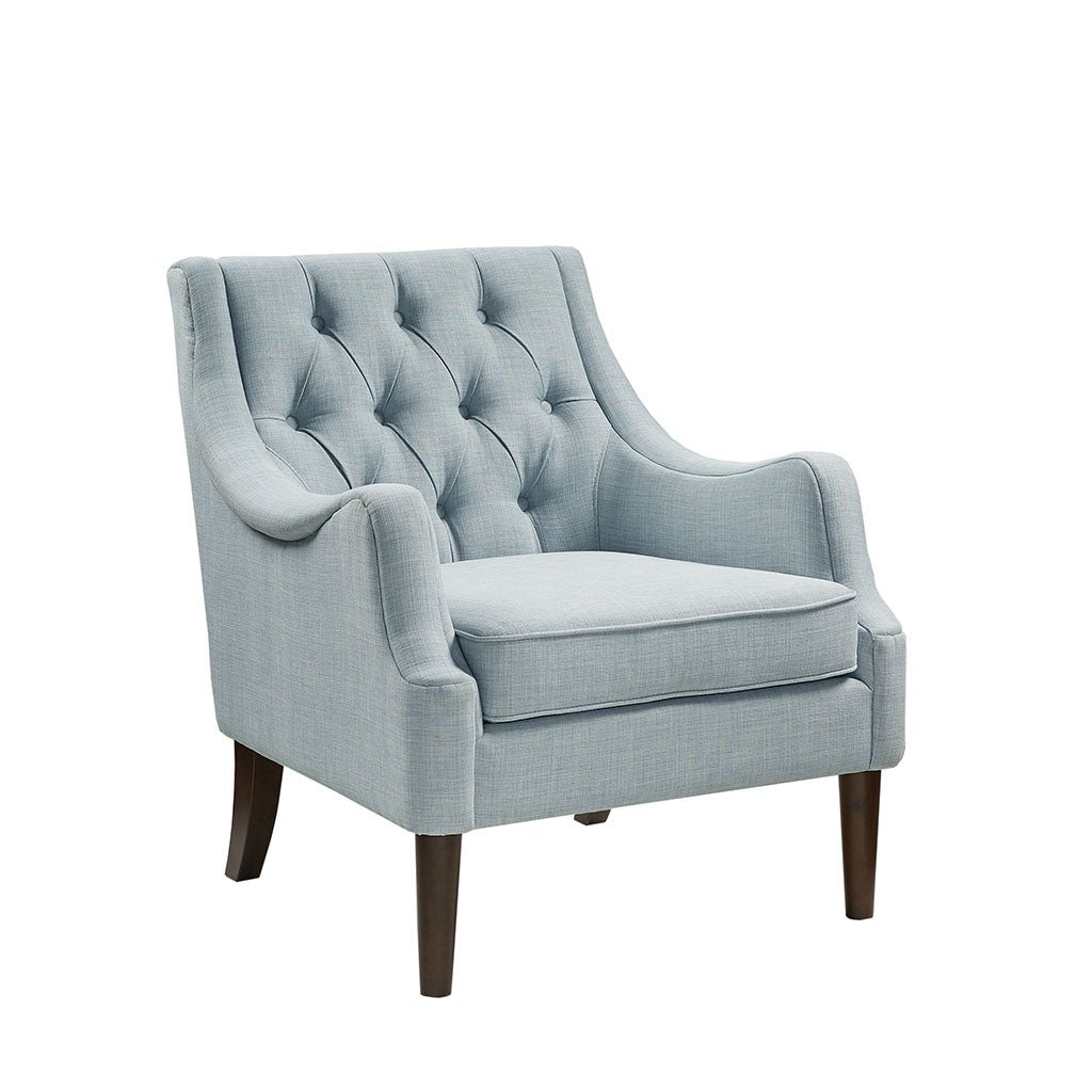 Upholstered Accent Chair with Button Tufted Back and Removable Seat Cushion - Accent Chairs