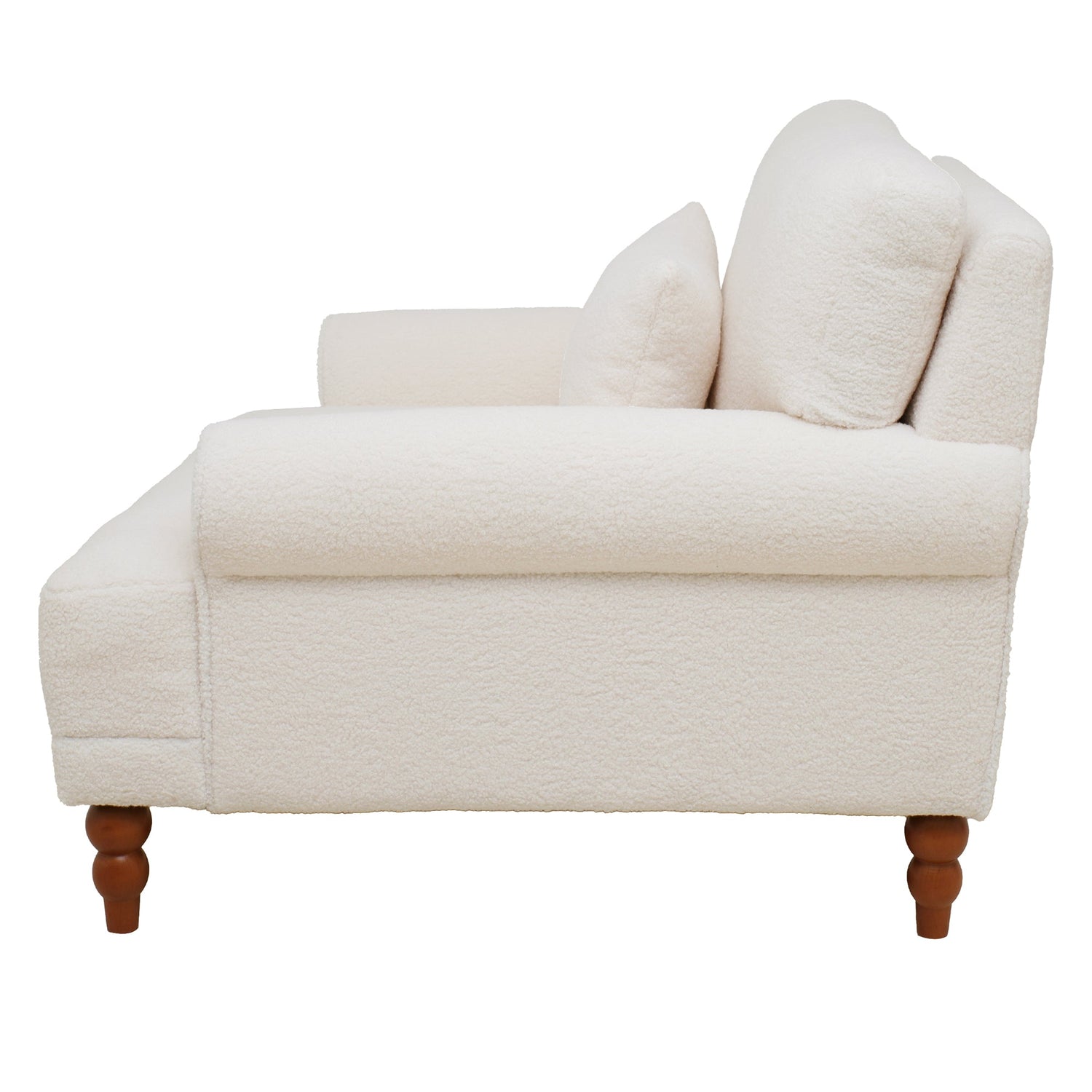 Upholstered Accent Chair with Circular Armrests and Roman Column Legs - Accent Chairs