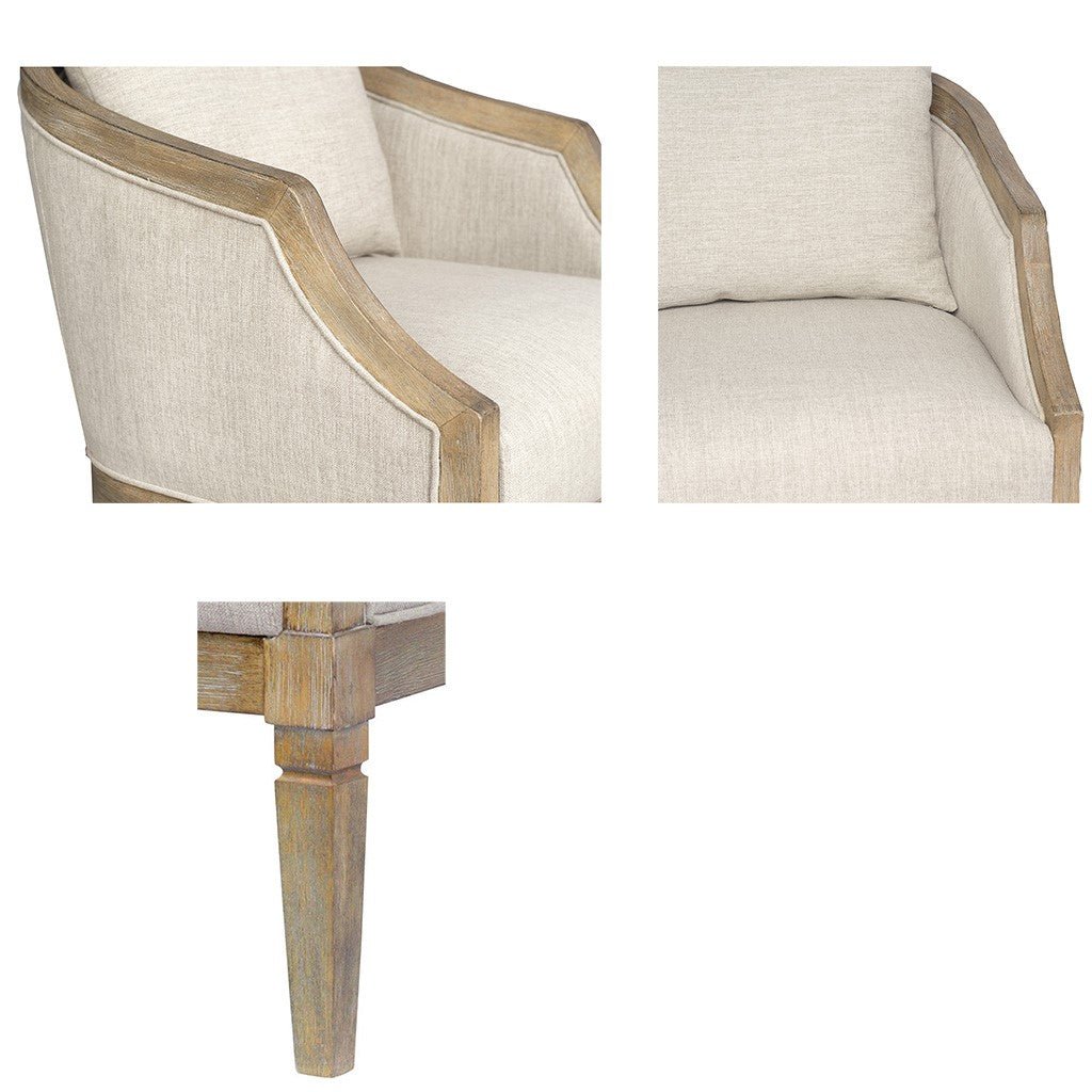 Upholstered Accent Chair with Removable Back Cushion and Recessed Arms - Accent Chairs