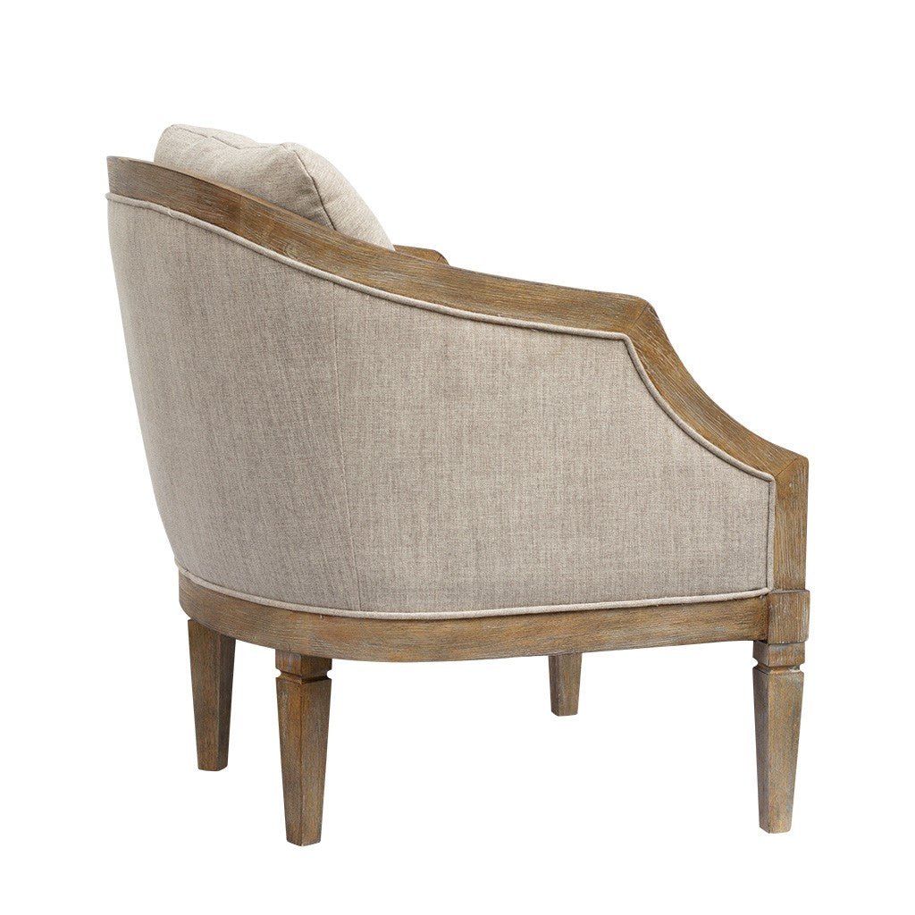 Upholstered Accent Chair with Removable Back Cushion and Recessed Arms - Accent Chairs