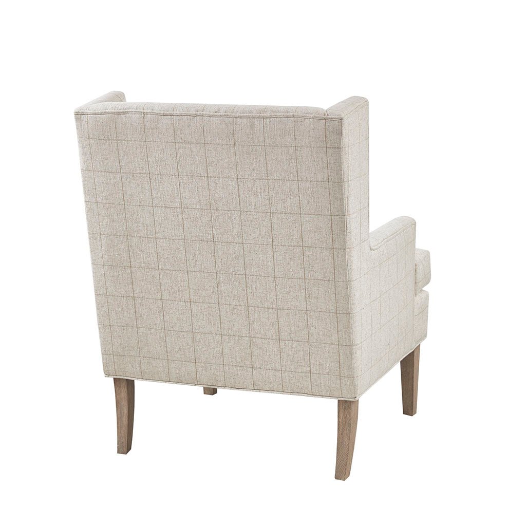 Upholstered Accent Chair with Wing Back and Recessed Arms - Accent Chairs