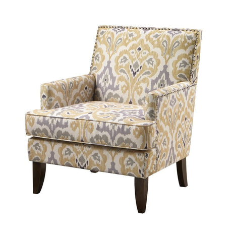 Upholstered Club Chair with Track Arm and Nailhead Trim - Accent Chairs