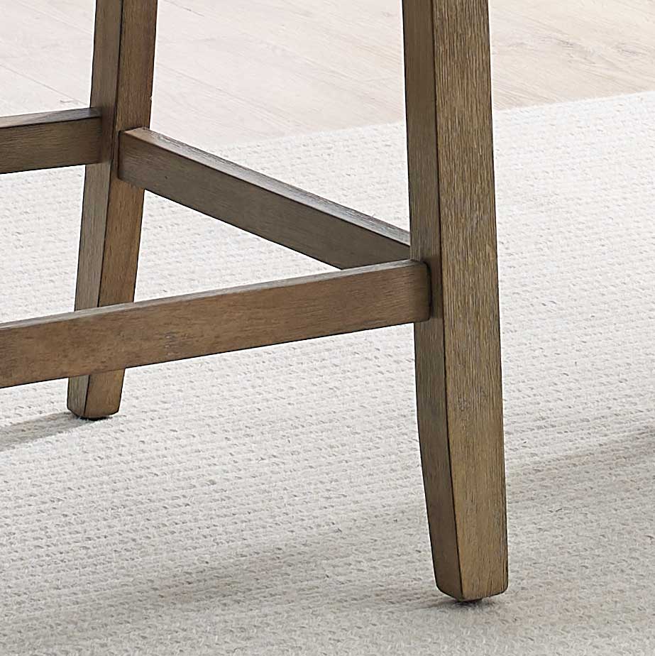 Upholstered Counter Chair with Nailhead Trim and Footrest, Set of 2 - Counter Stools