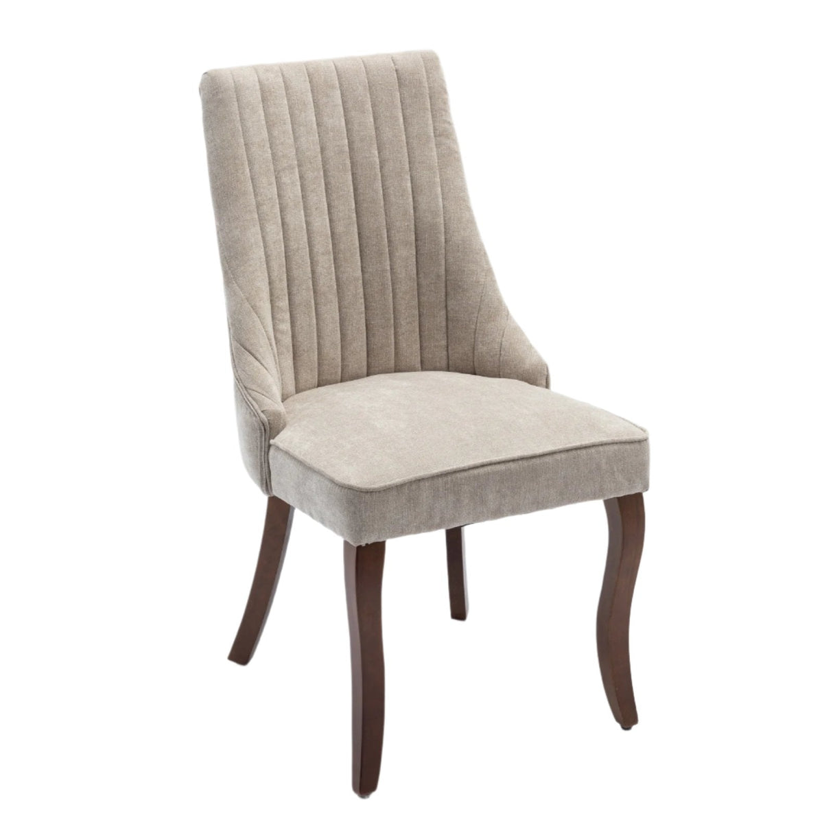 Upholstered Dining Chair with Curved Legs and High Backs, Set of 2 - Dining Chairs