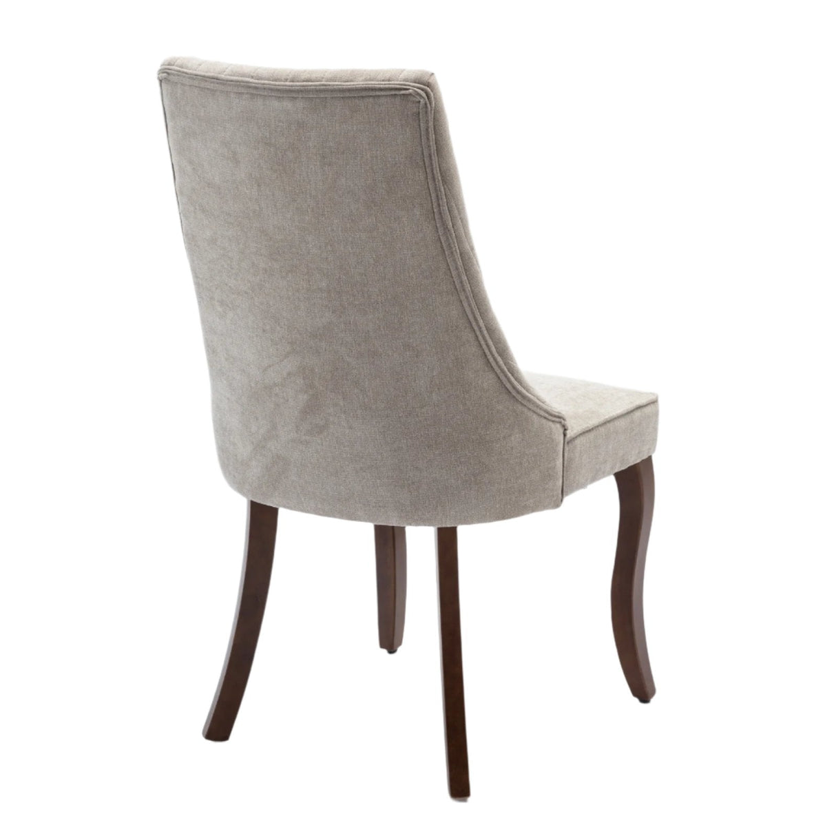Upholstered Dining Chair with Curved Legs and High Backs, Set of 2 - Dining Chairs