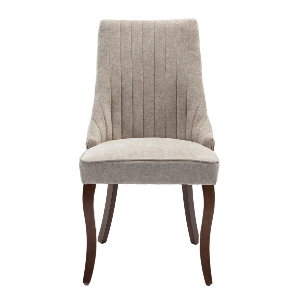 Upholstered Dining Chair with Curved Legs and High Backs, Set of 2 - Dining Chairs