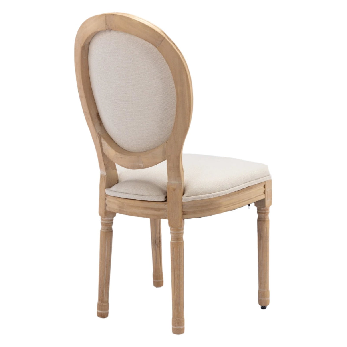 Upholstered Dining Chair with Round Back and Solid Wood Frame, Set of 2 - Dining Chairs