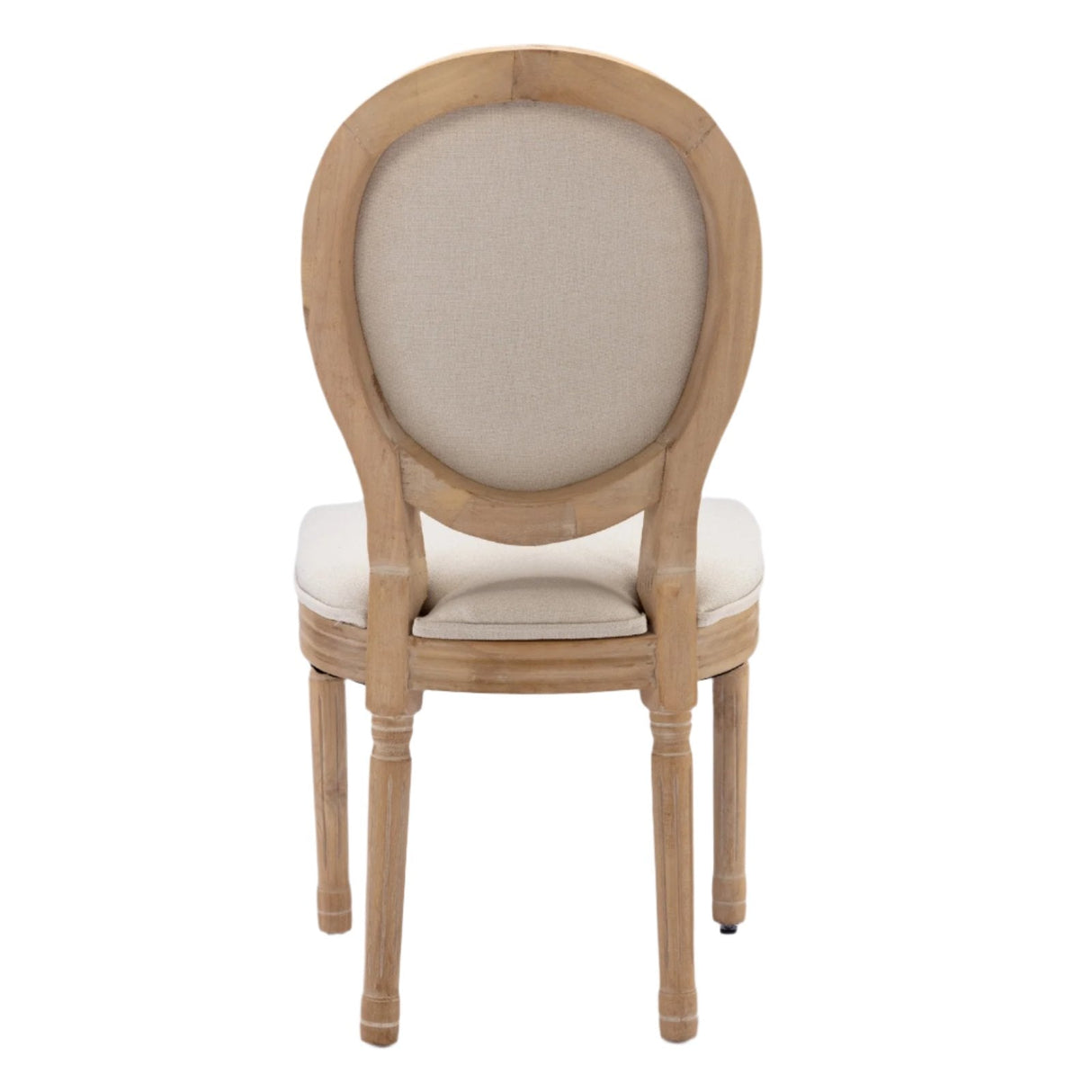 Upholstered Dining Chair with Round Back and Solid Wood Frame, Set of 2 - Dining Chairs