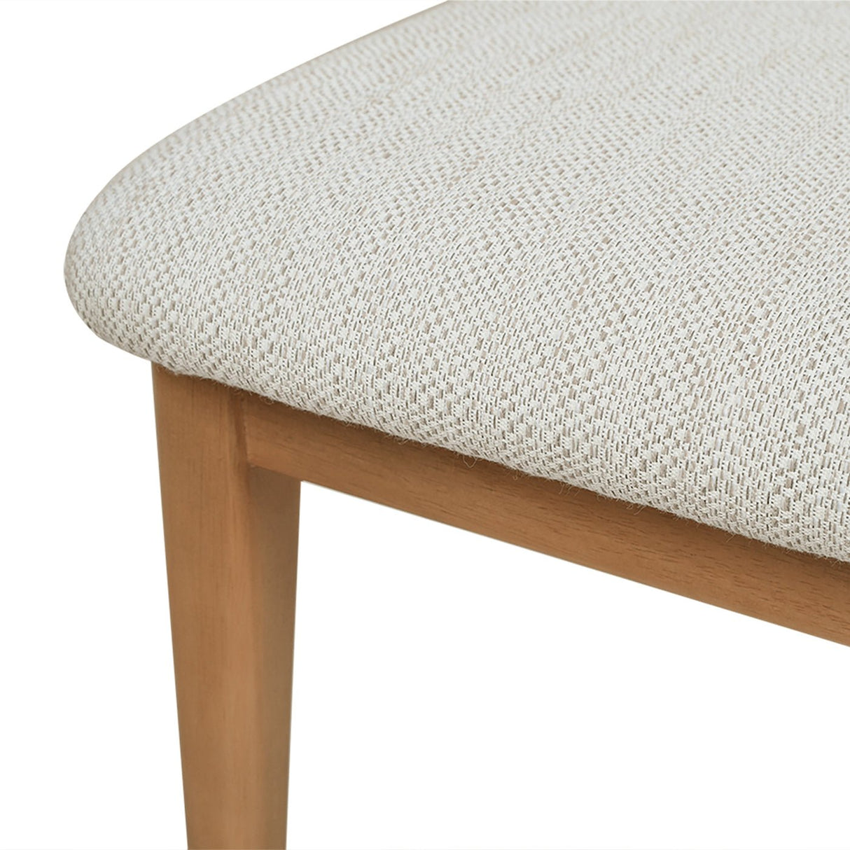 Upholstered Dining Chair with Rubberwood Frame and High Back, Set of 2 - Dining Chairs