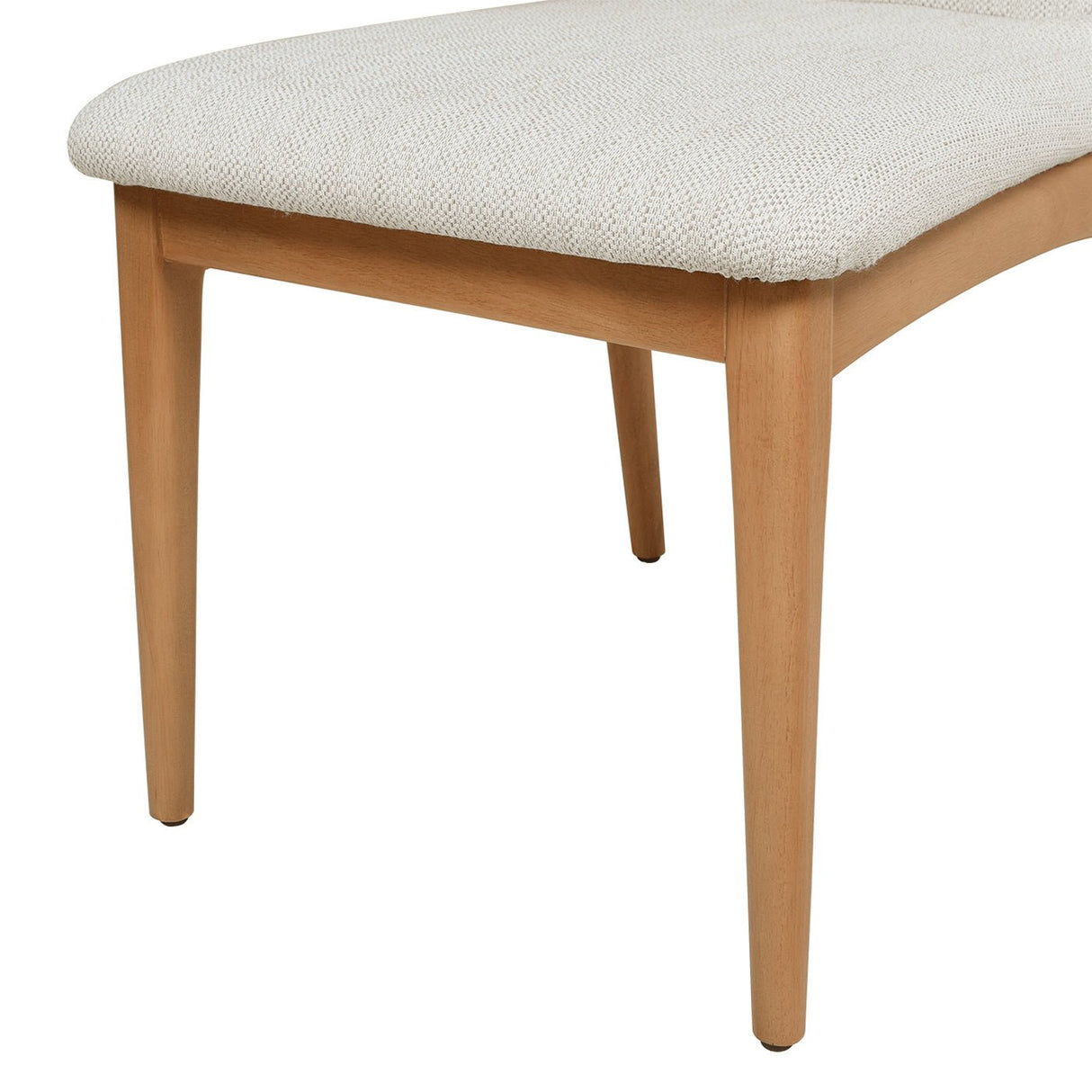 Upholstered Dining Chair with Rubberwood Frame and High Back, Set of 2 - Dining Chairs