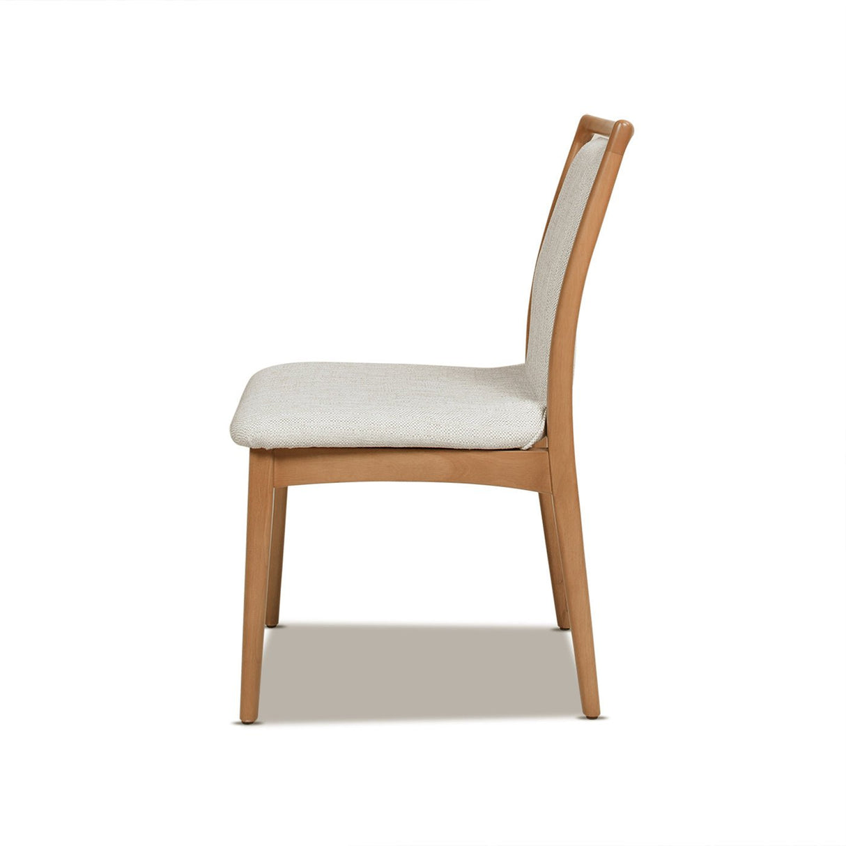 Upholstered Dining Chair with Rubberwood Frame and High Back, Set of 2 - Dining Chairs