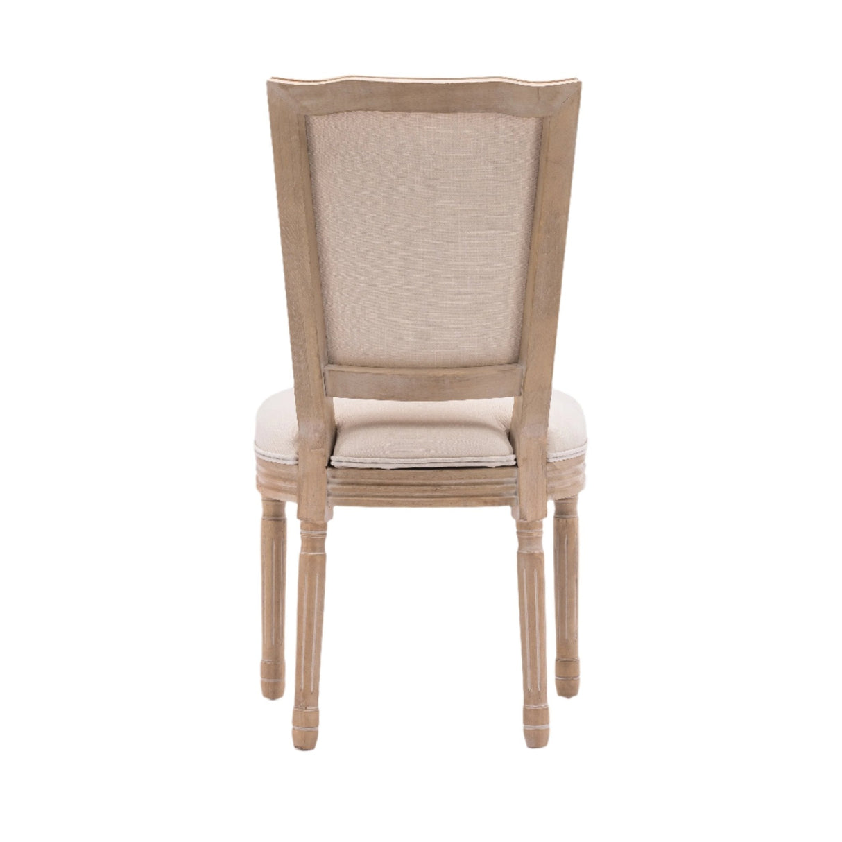 Upholstered Dining Chair with Square Back and Solid Wood Frame, Set of 2 - Dining Chairs