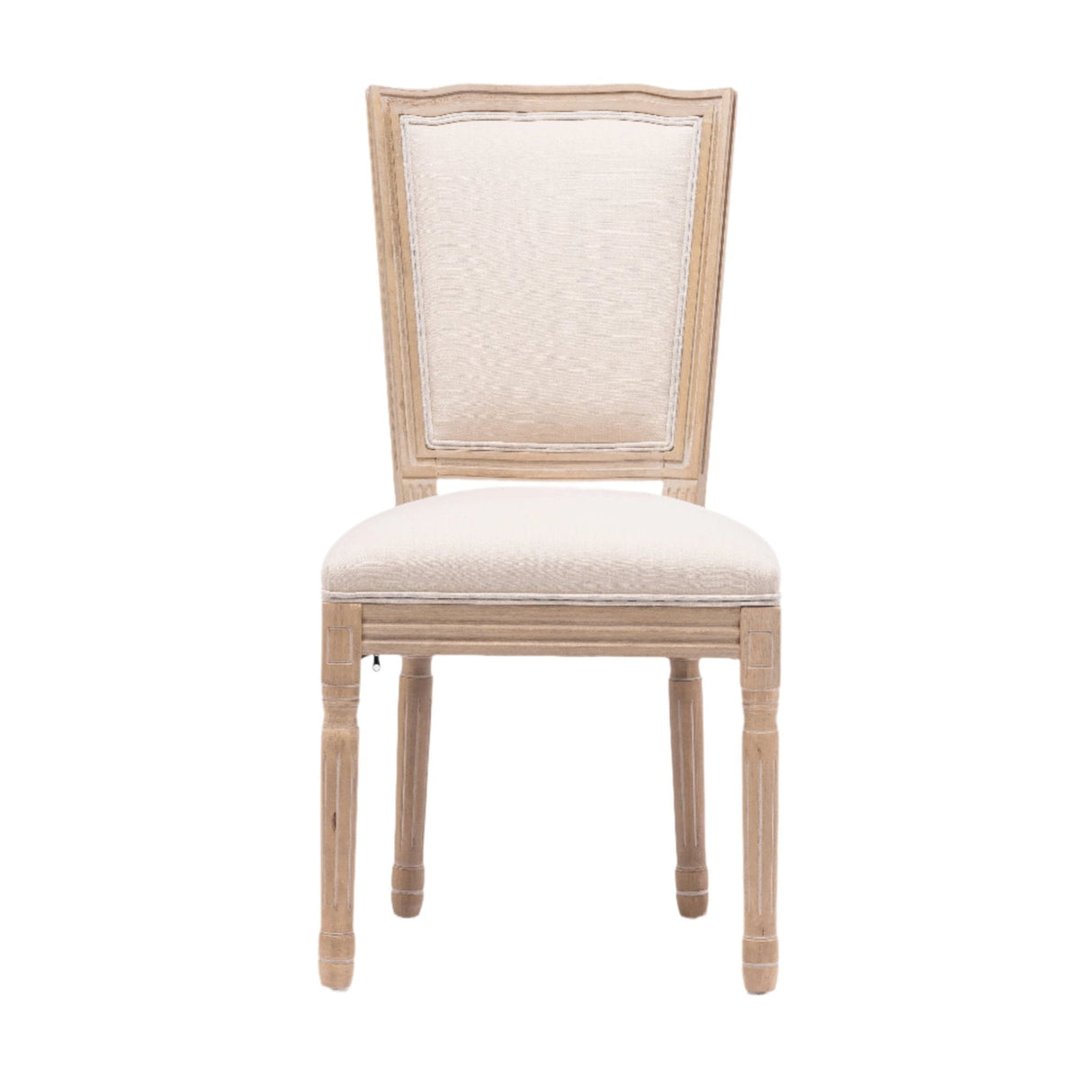 Upholstered Dining Chair with Square Back and Solid Wood Frame, Set of 2 - Dining Chairs