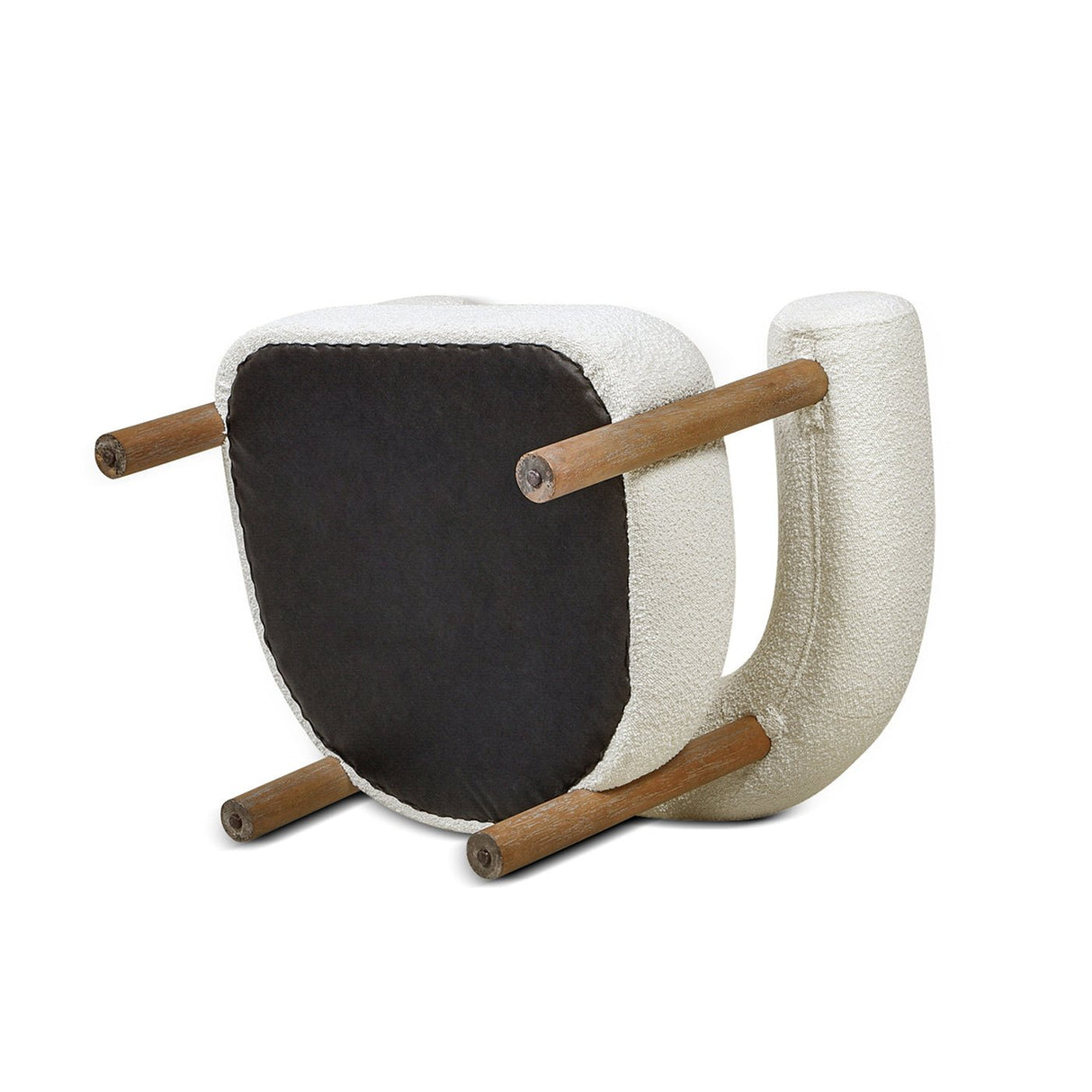 Upholstered Open Back Barrel Chair - Accent Chairs