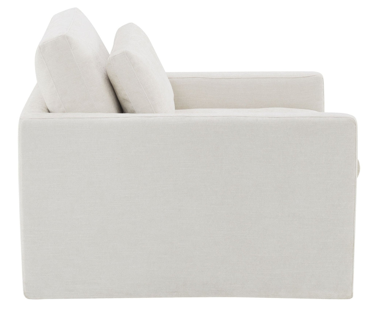 Upholstered Swivel Chair with Toss Pillow and Wood Frame - Accent Chairs