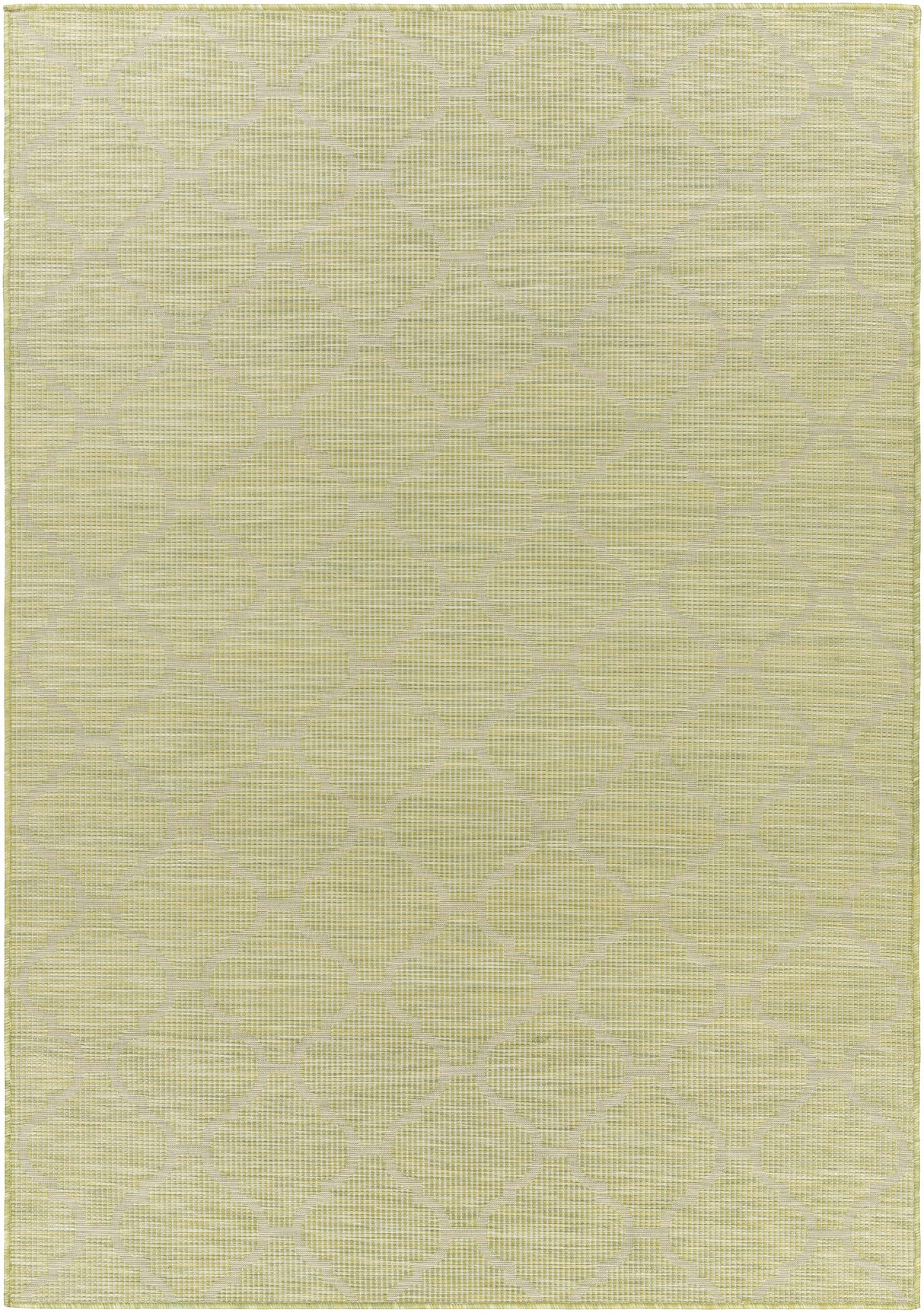 Unique Outdoor Trellis Area Rug, Olive Green - Clearance