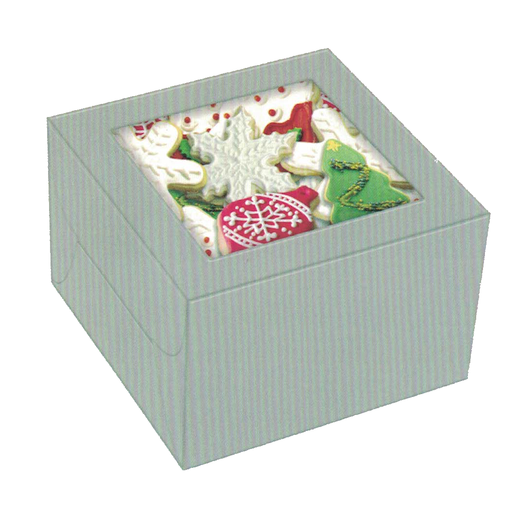 Square Cookie Box Silver