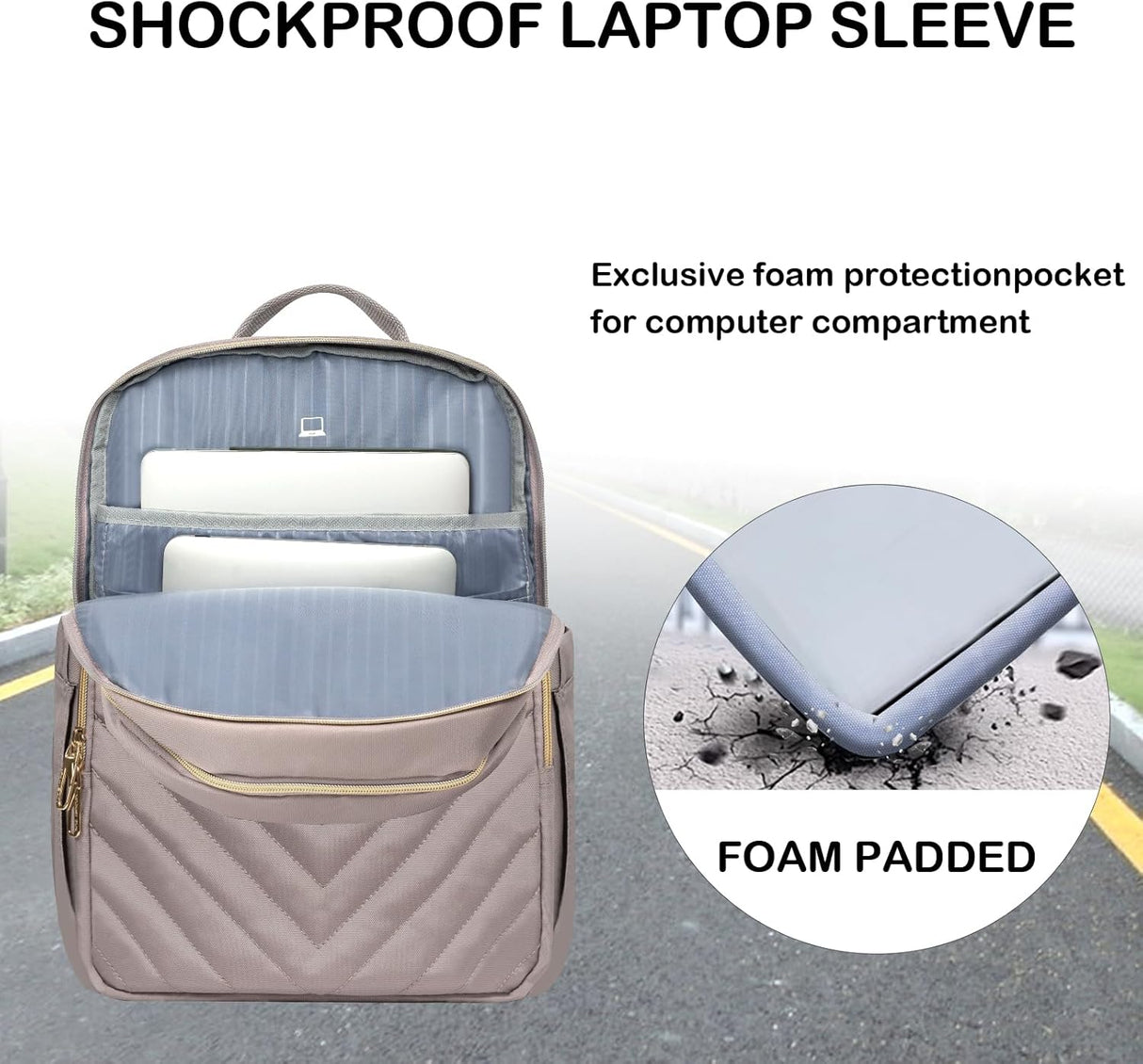 Waterproof Laptop Backpack 15.6 Inch with USB Charging Port Travel Bag