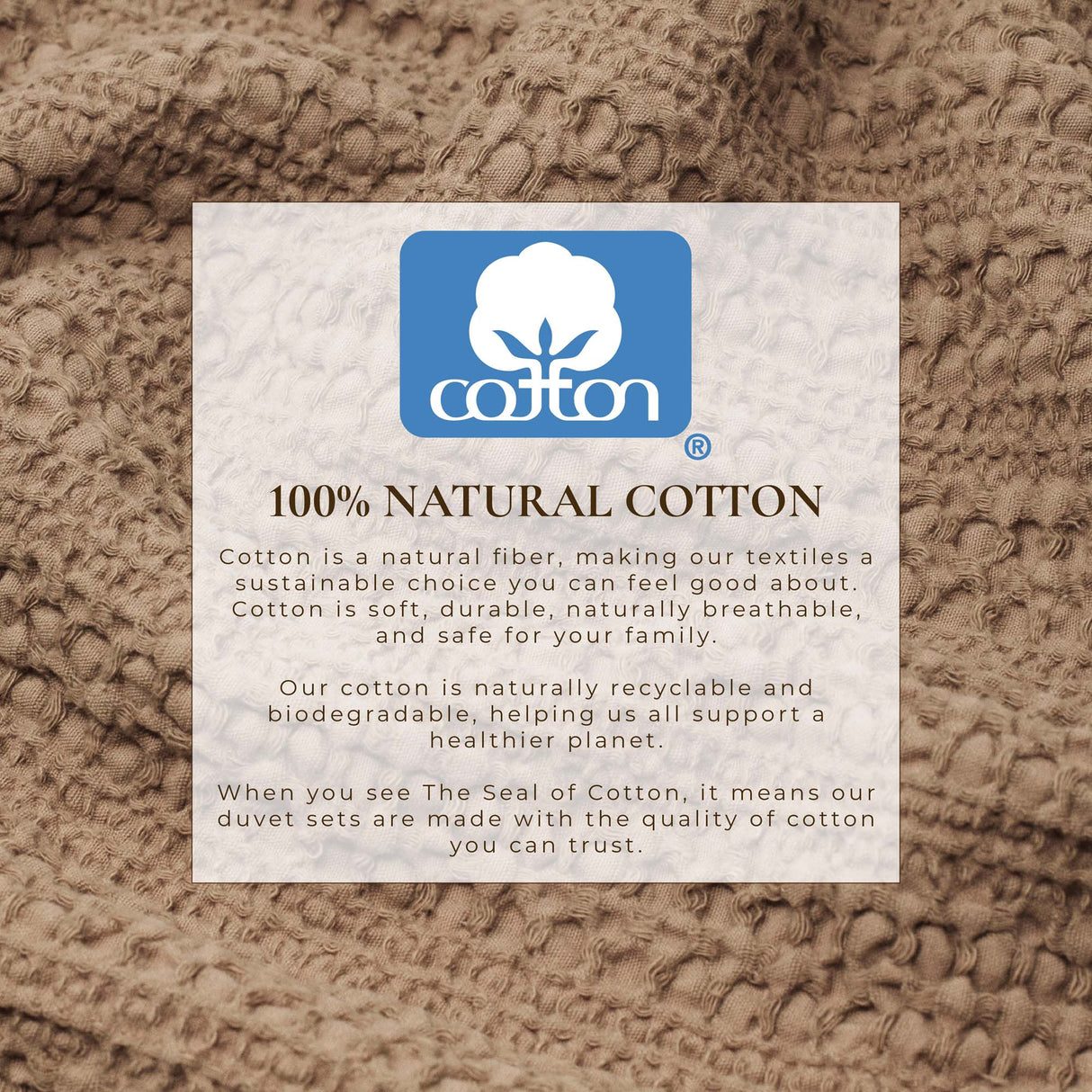 100% Cotton Waffle Weave Duvet Set - Mattea Collection