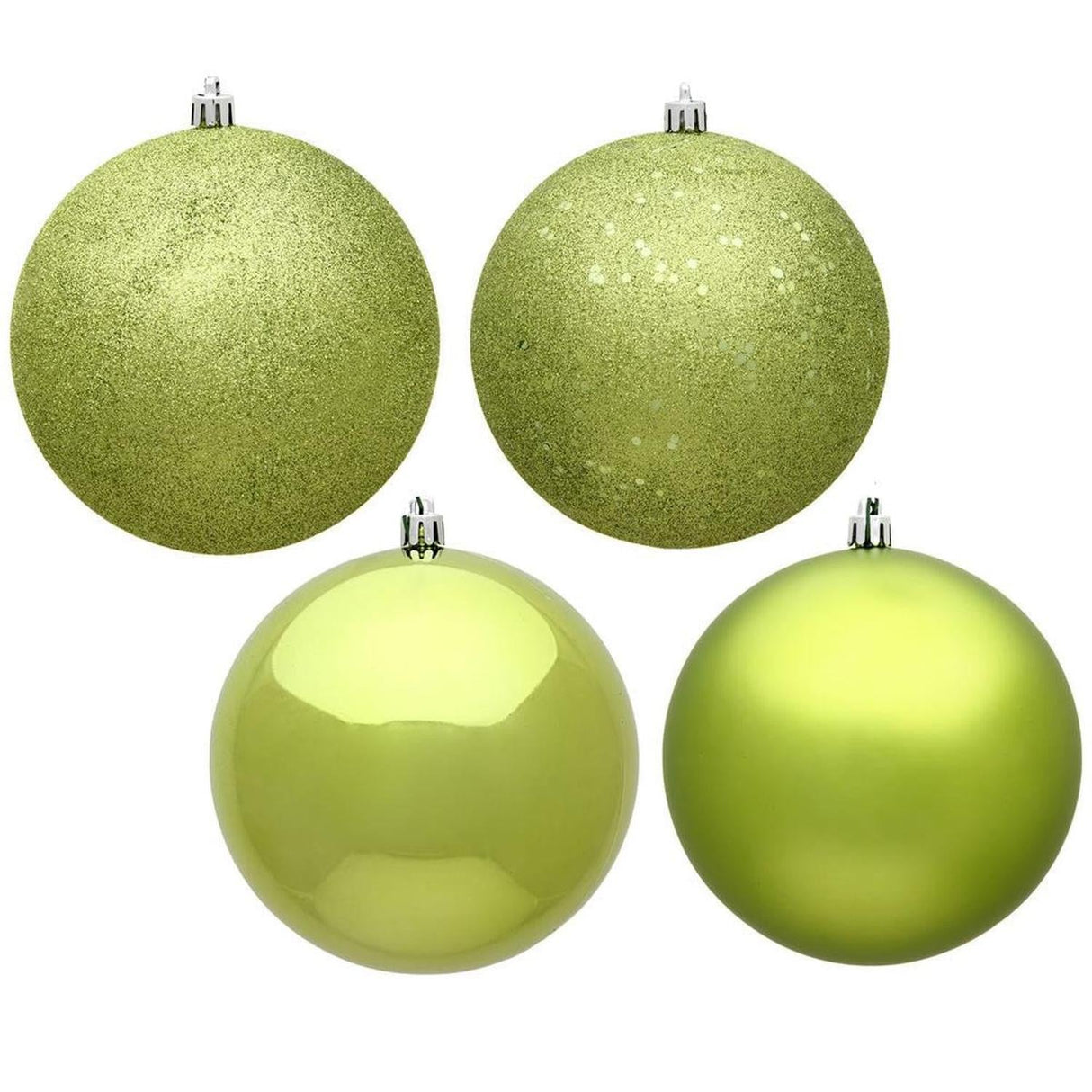 Lime Green Christmas Ball Ornament Assortment (Set of 20)