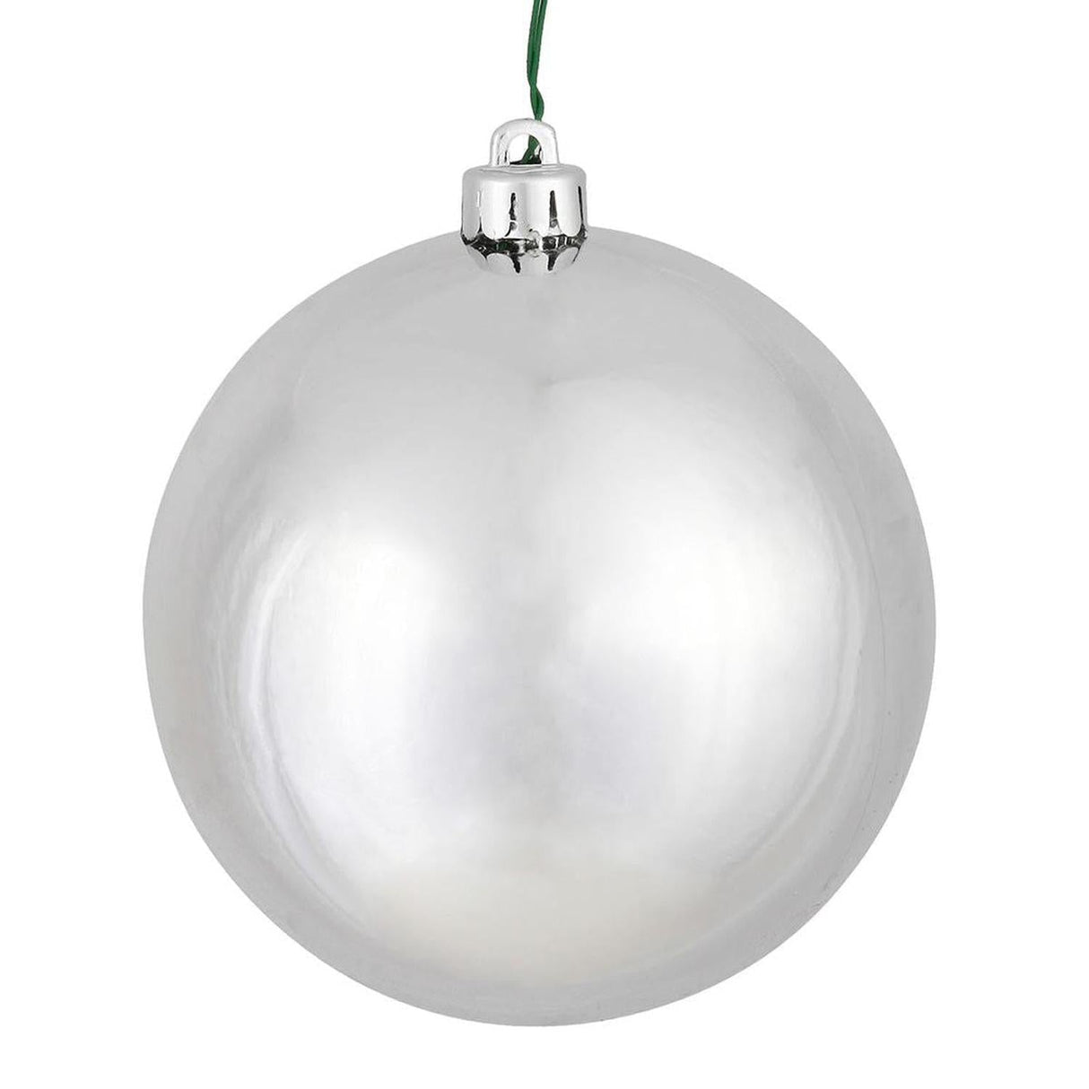 Silver Shiny Ball Christmas Ornaments (6 pack)
