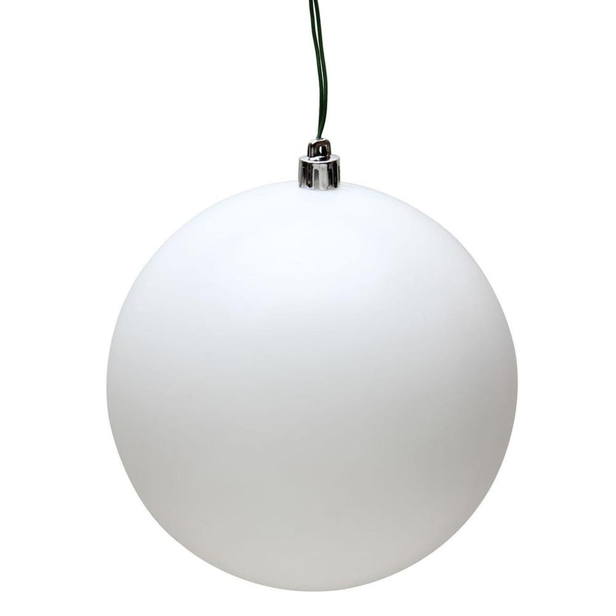 White Matte Ball Christmas Ornaments (6 pack)