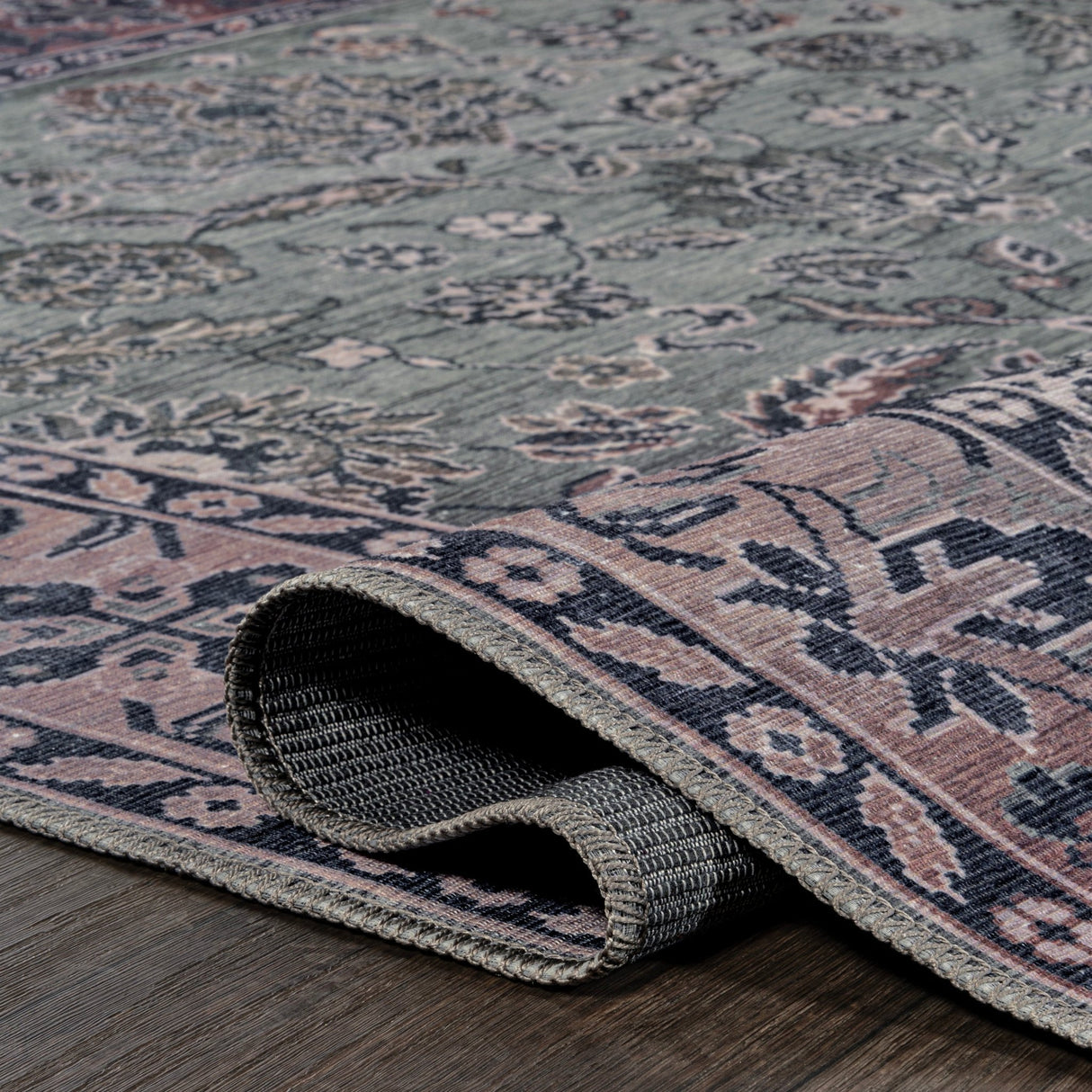 Victoria Ornate Persian All - Over Machine - Washable Area Rug - Tuesday Morning - Area Rugs