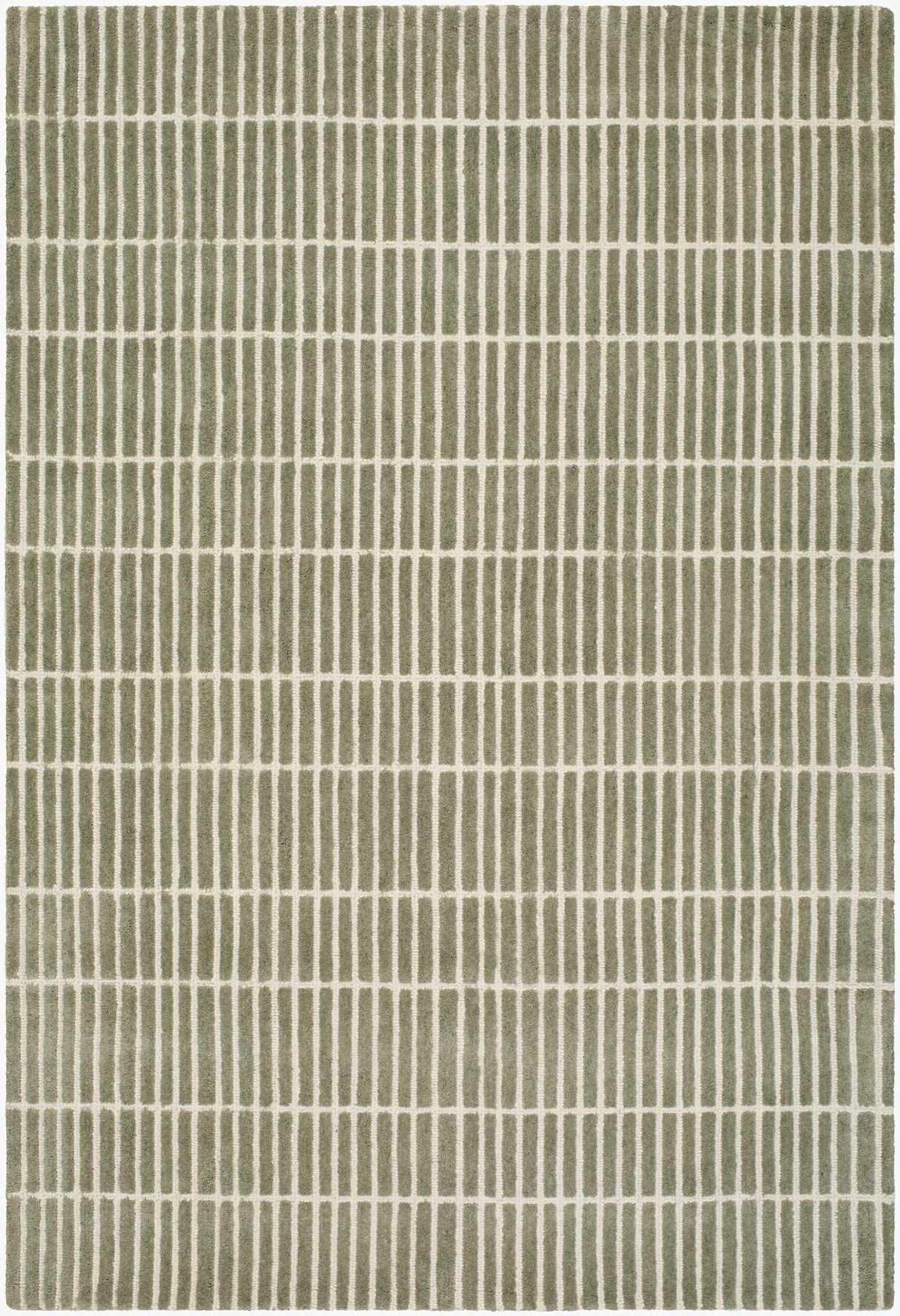 Finial Olive Wool Area Rug