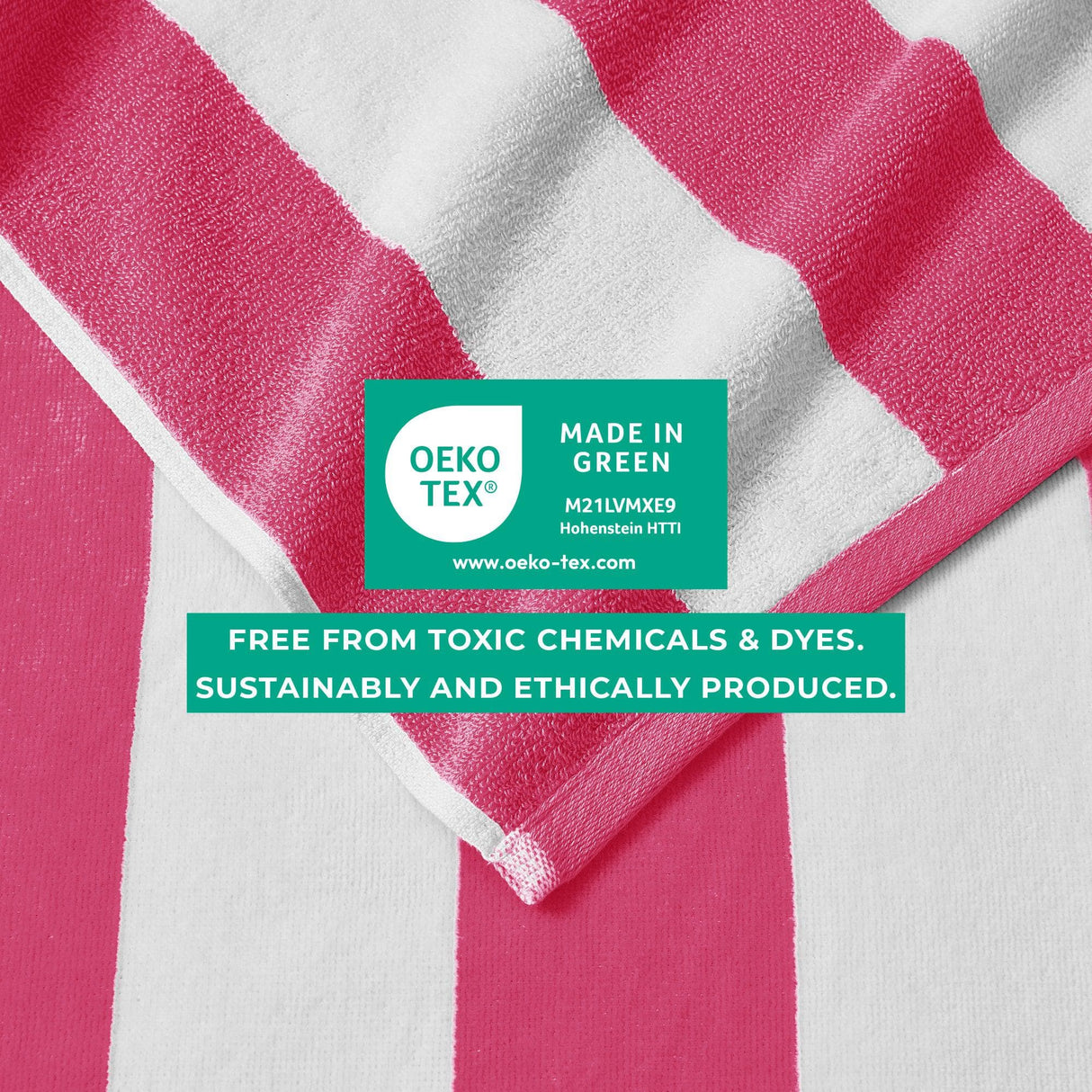 Cotton Velour Cabana Stripe Beach Towel - Novia Collection