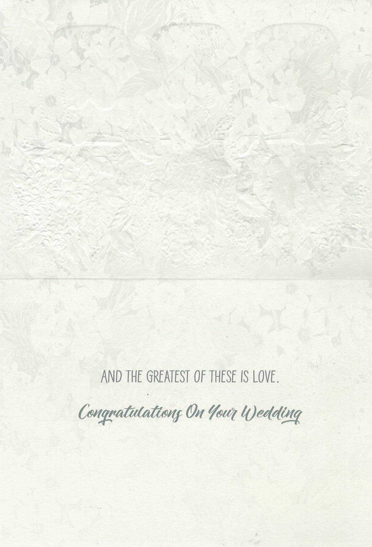 Faith Hope Love Card - Wedding Card