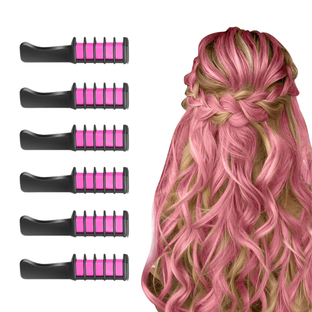 Washable Hair Chalk Comb for Kids Temporary Color Hair Dye Tool