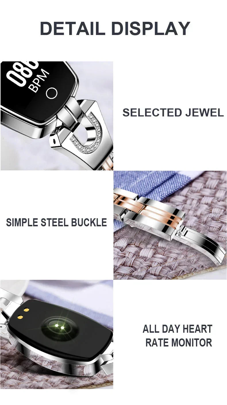 Women’s Fitness Tracker Watch Heart Rate Blood Pressure IP67 Waterproof