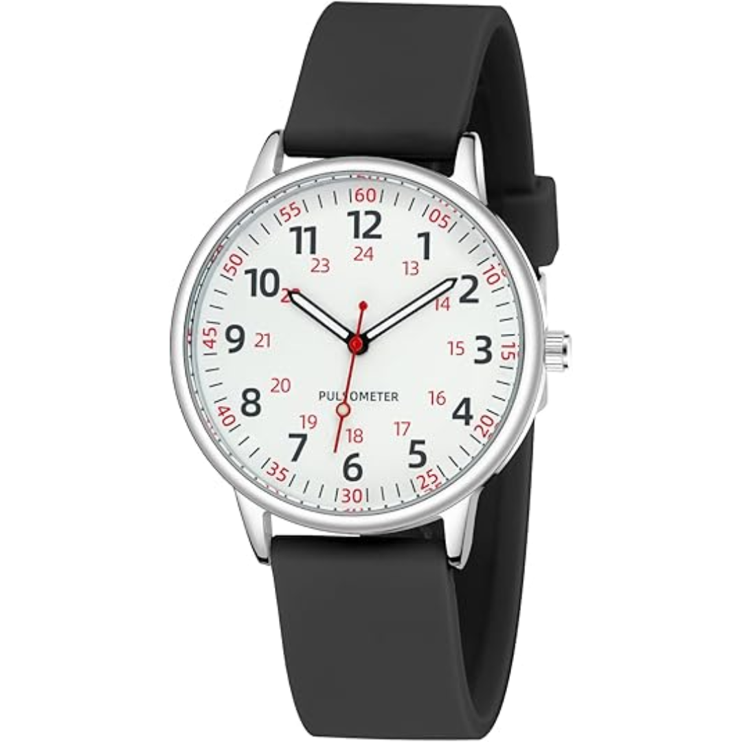 Waterproof Nurse Watch with Second Hand Silicone Medical Analog Watch